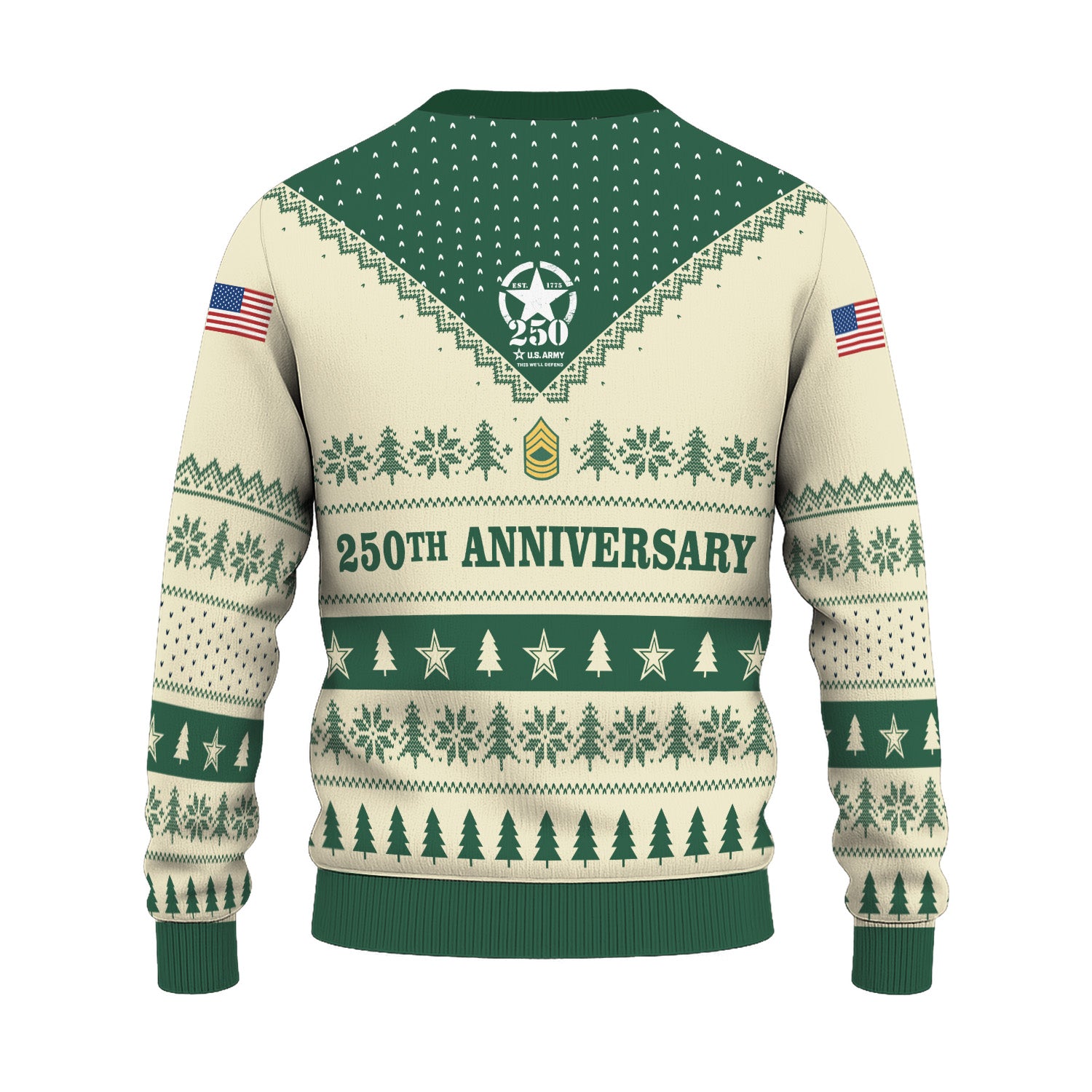 Custom Ranks US Army Ugly Christmas Sweater for Women Men TUST05