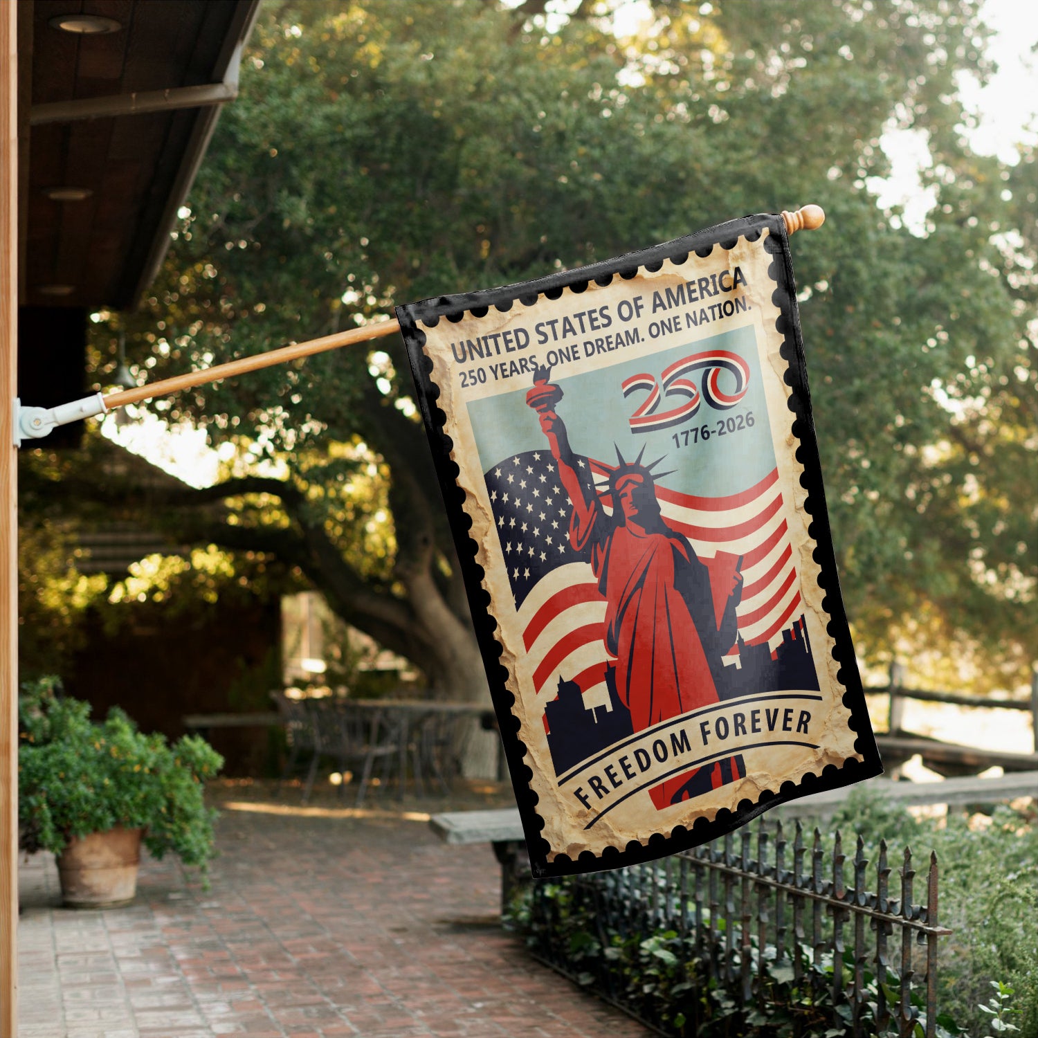 250 Years One Dream, One Nation Freedom Forever House Flag 28''x40'' Twin-Side Printing