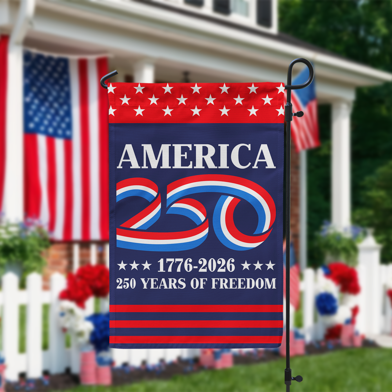 America 250 1776 - 2026 Garden Flag 12''x18'' Twin-Side Printing