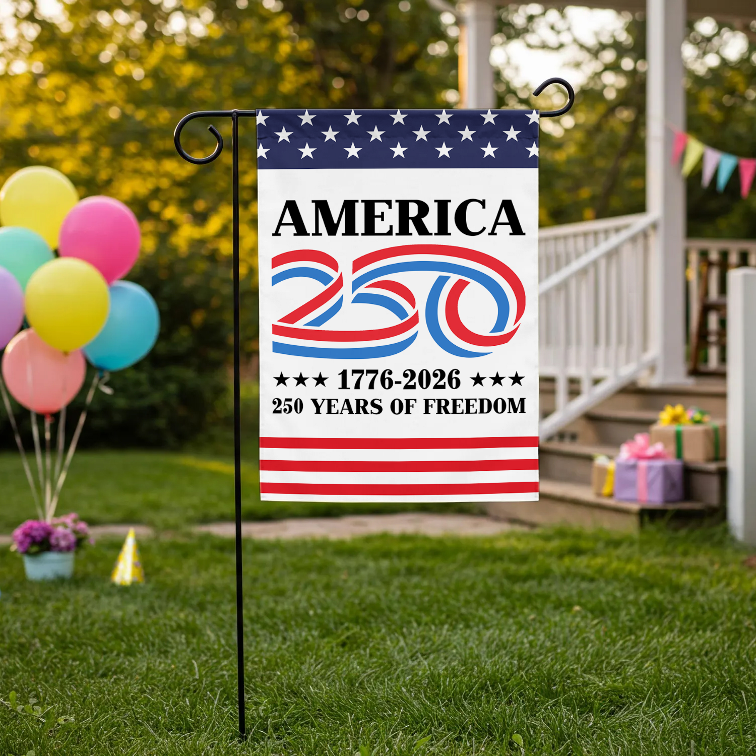 America 250 1776 - 2026 Garden Flag 12''x18'' Twin-Side Printing