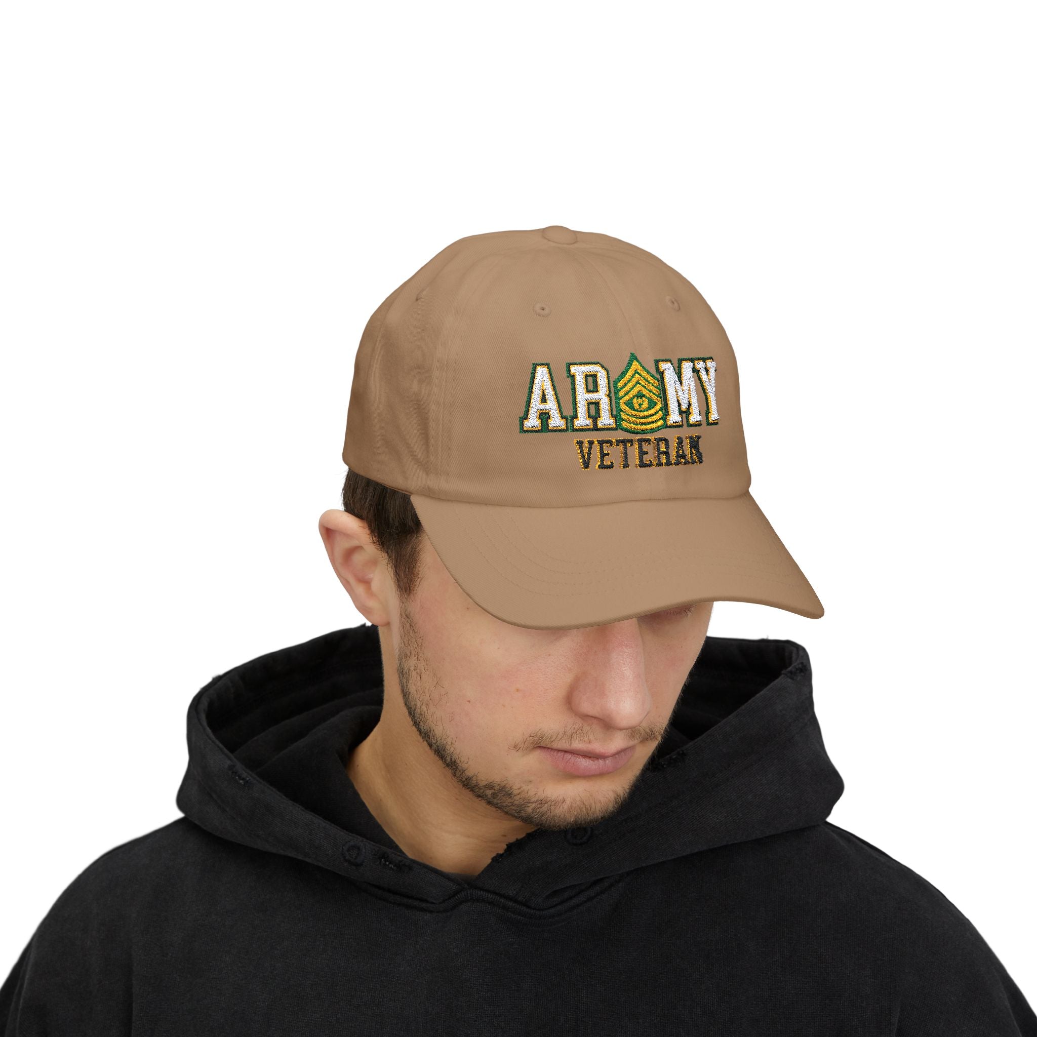 US Army E-9 Command Sergeant Major E9 CSM Noncommissioned Officer Veteran Embroidered Classic Dad Cap