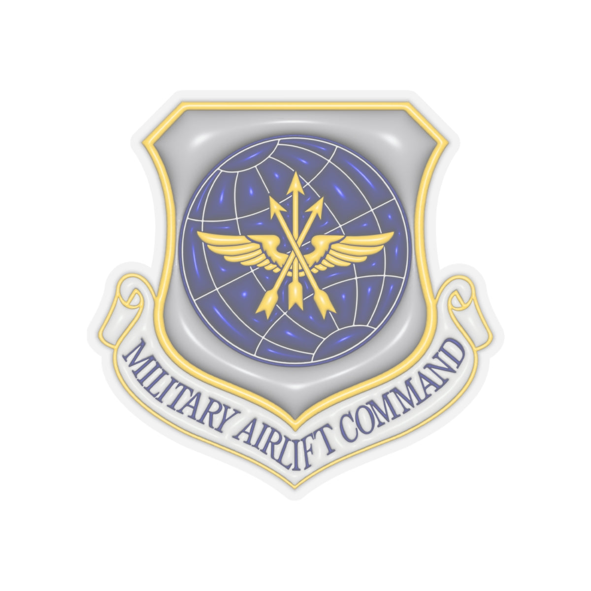 US Air Force Military Airlift Command 3D Effect Stickers