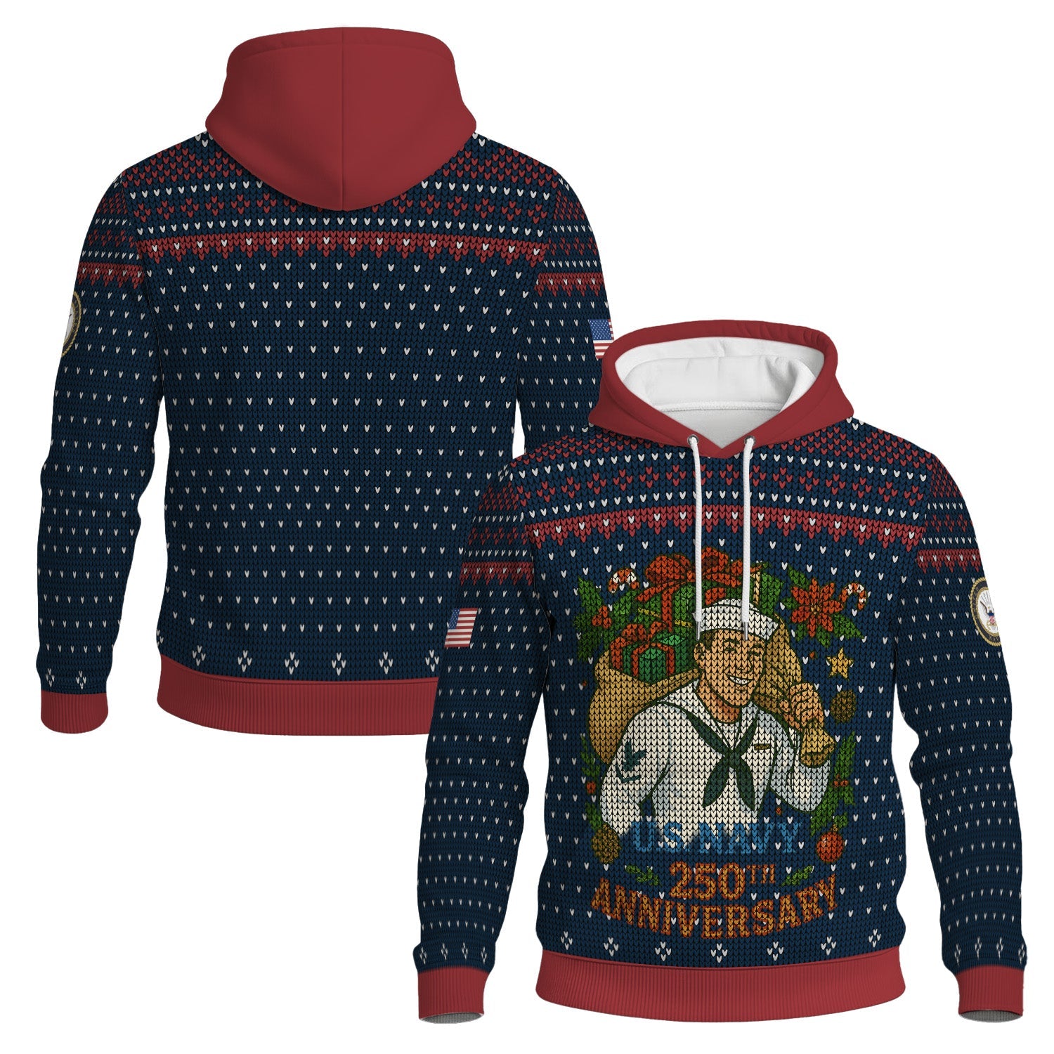 Personalized US Navy 3D All Over Print Hoodie TH3D02