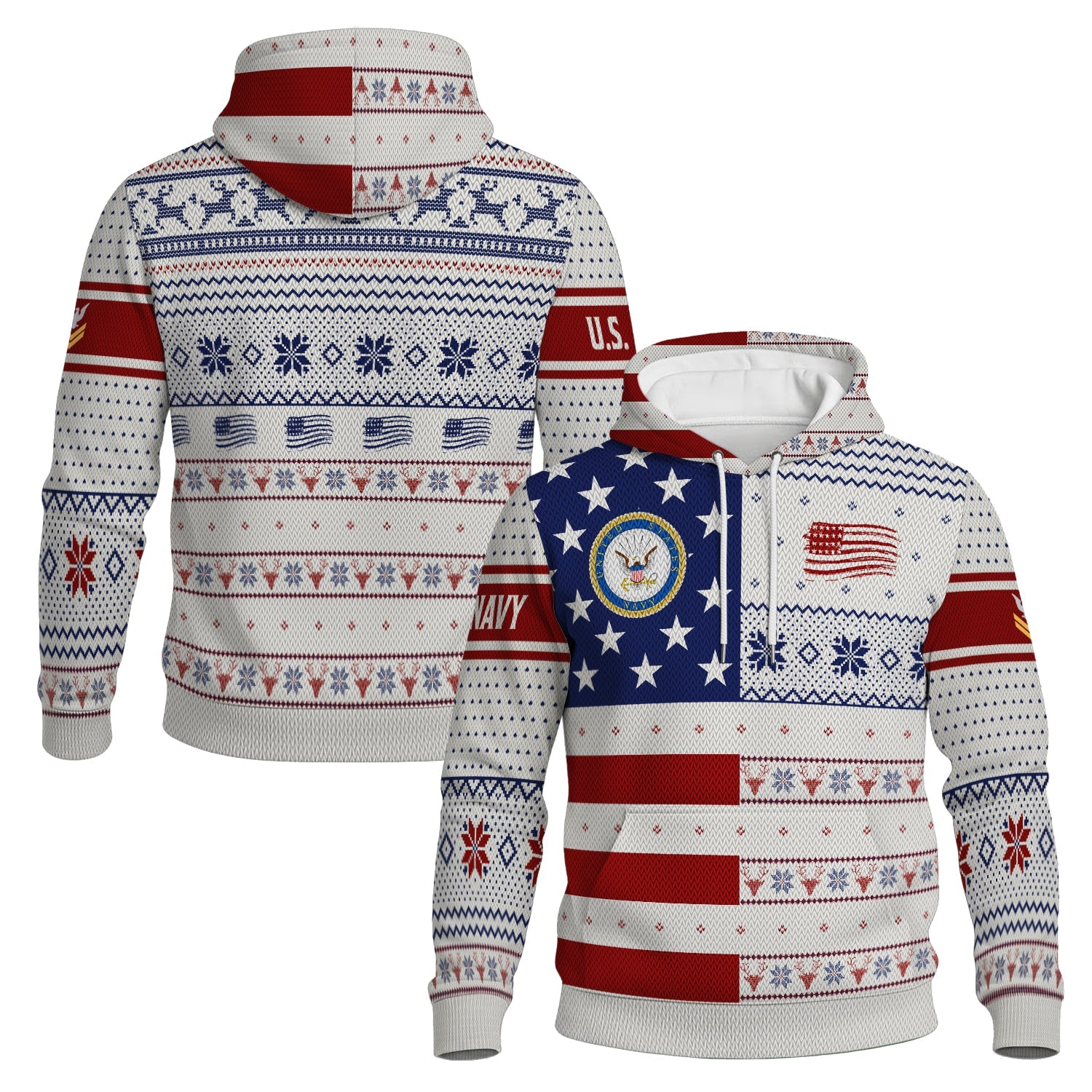 Personalized US Navy Hoodie 3D All Over Print JH3D05