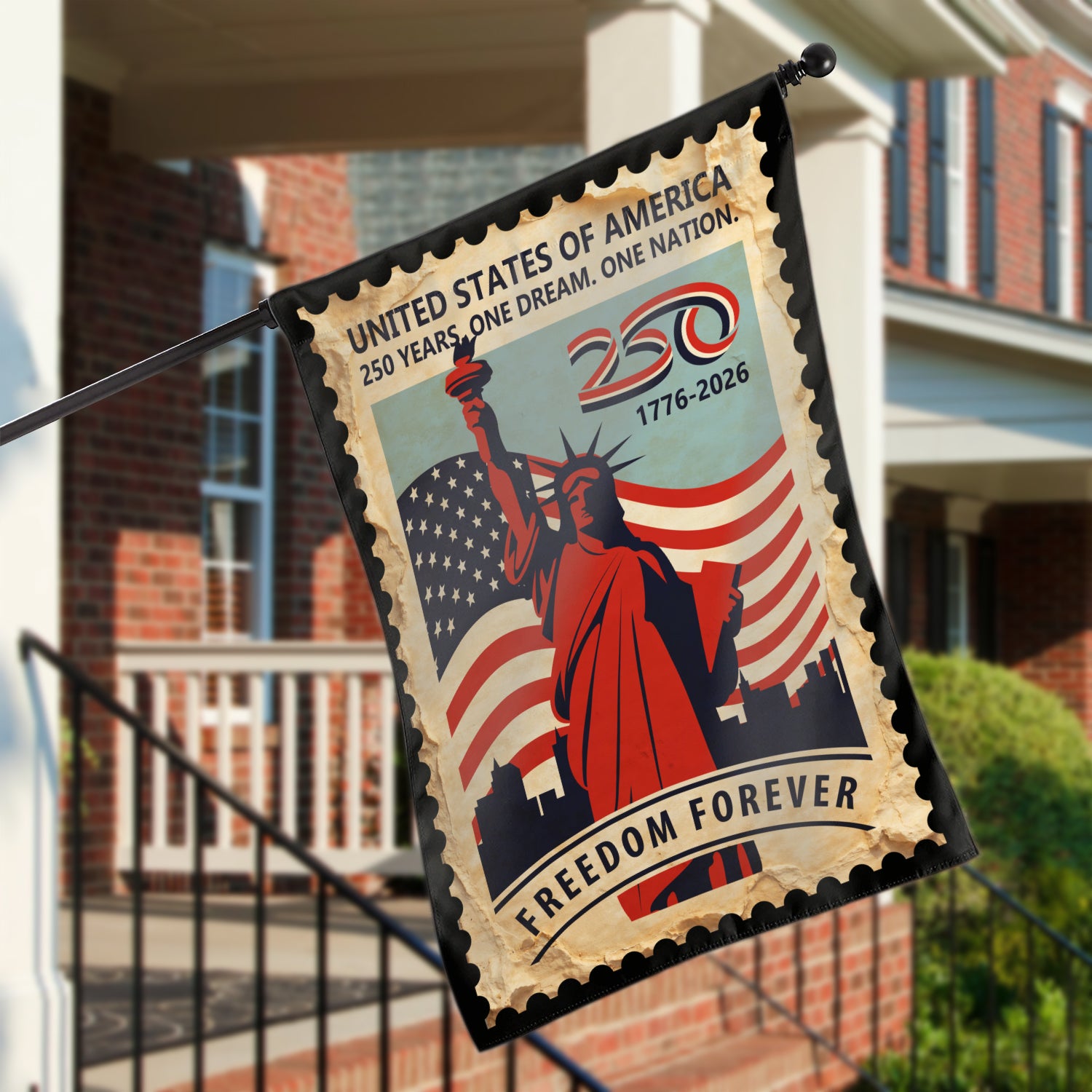 250 Years One Dream, One Nation Freedom Forever House Flag 28''x40'' Twin-Side Printing