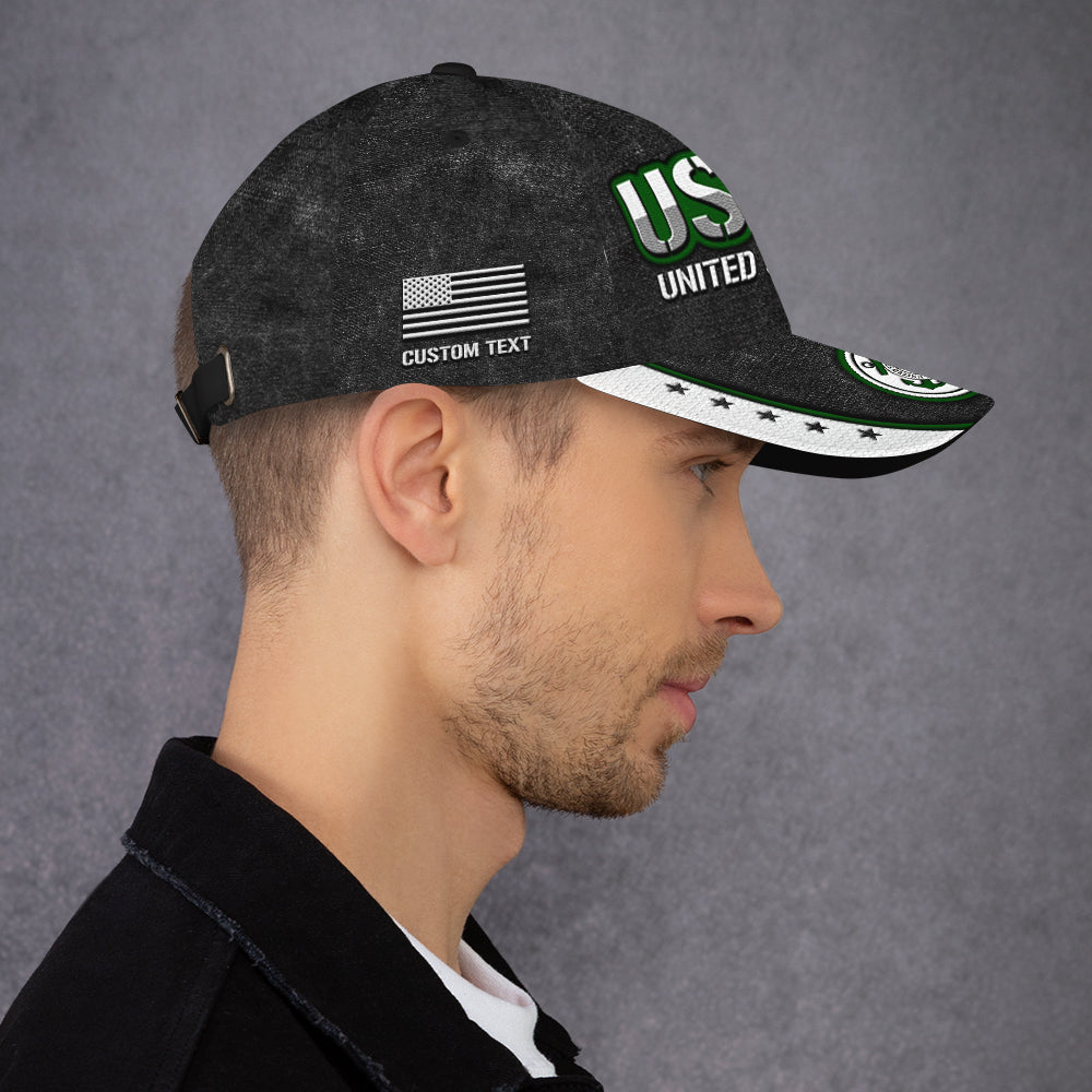 US Military Custom Ranks/Insignia, Personalized Name And Years Served All Over Prints Premium Classic Cap