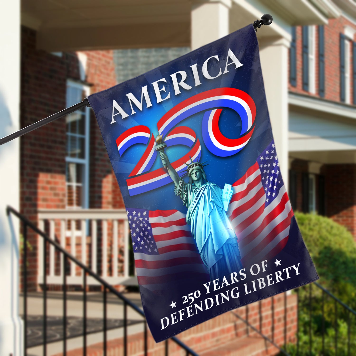 America 250 Year Of Defending Liberty House Flag 28''x40'' Twin-Side Printing