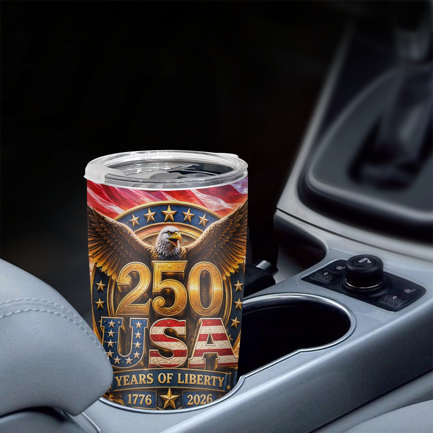 USA 250 Years of Liberty 20oz Tumbler Patriotic Eagle Gift