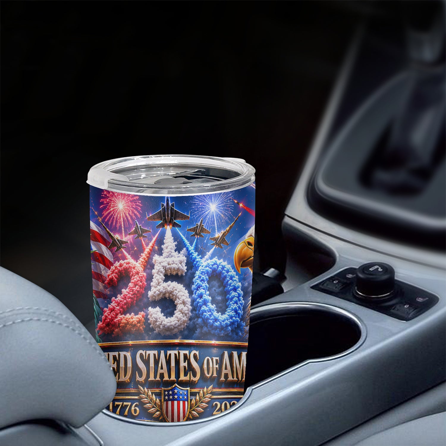 America 250 Years of Freedom 20oz Tumbler Eagle Patriotic Gift