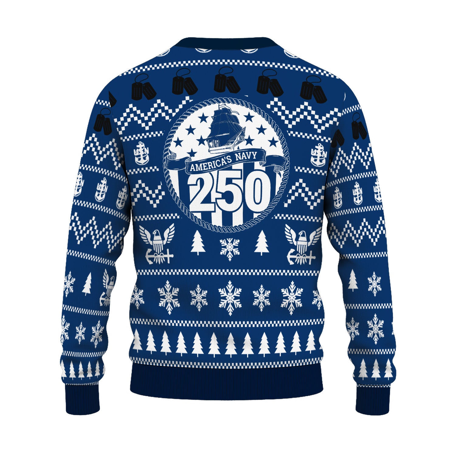 Custom Ranks US Navy Ugly Christmas Sweater for Women Men TUST01