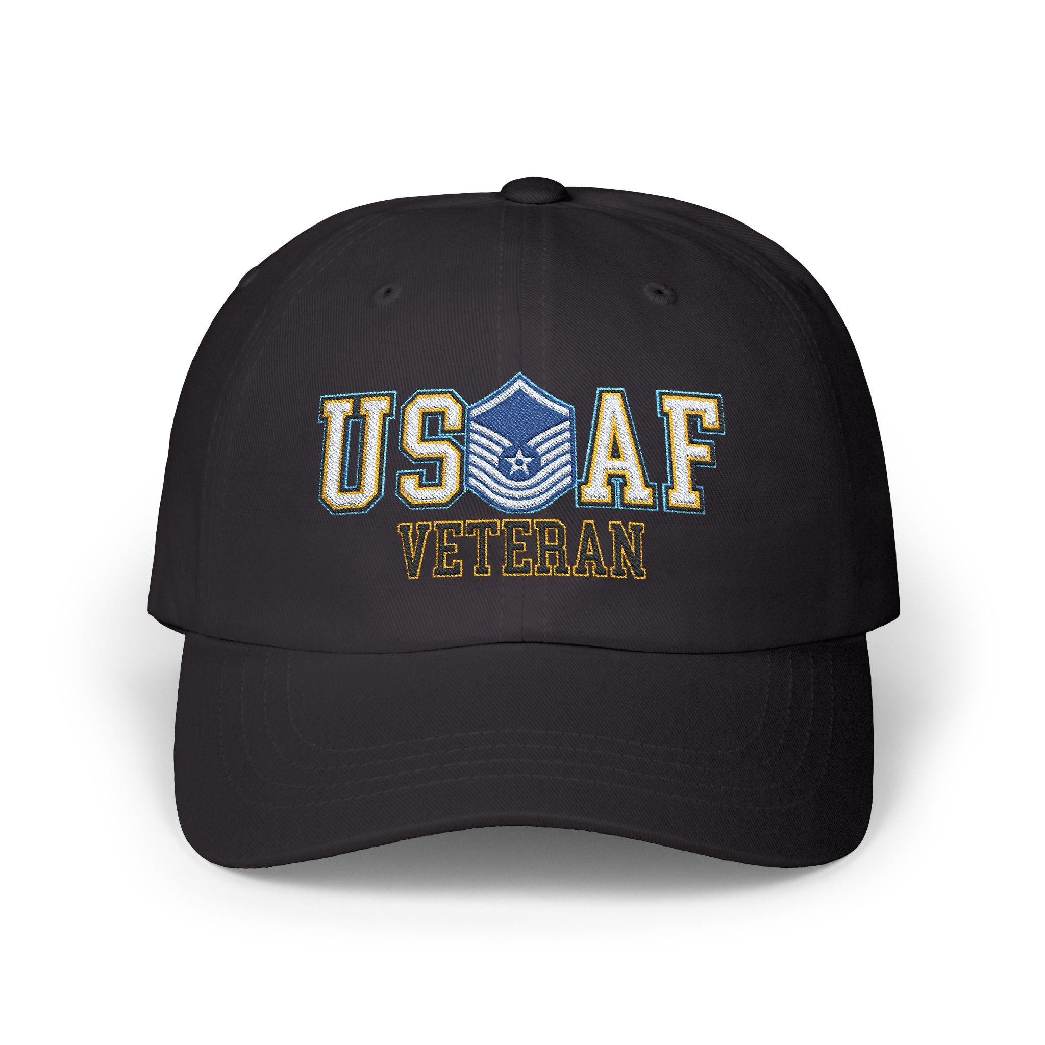 US Air Force E-8 Old Style Veteran Embroidered Classic Dad Cap