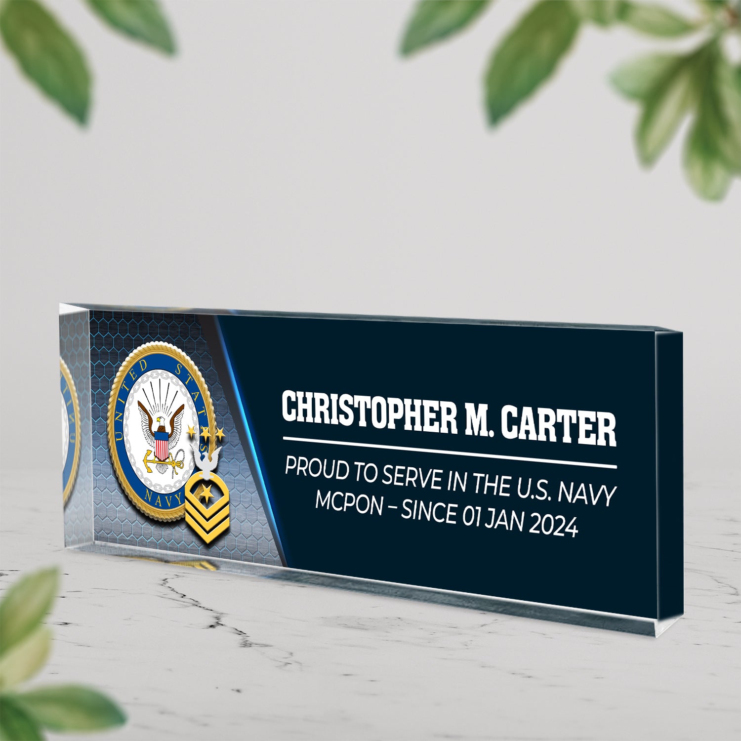 Custom U.S. Navy Special Warfare Acrylic Plaque – Personalized Military Gift