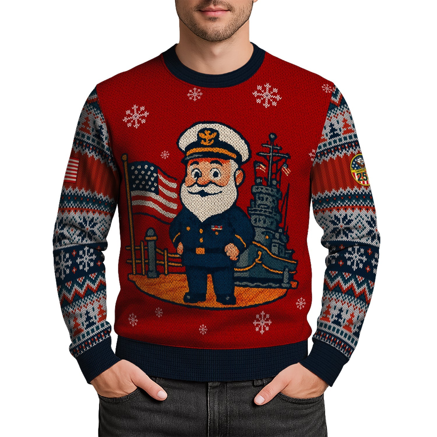 US Navy Christmas Ugly Sweater