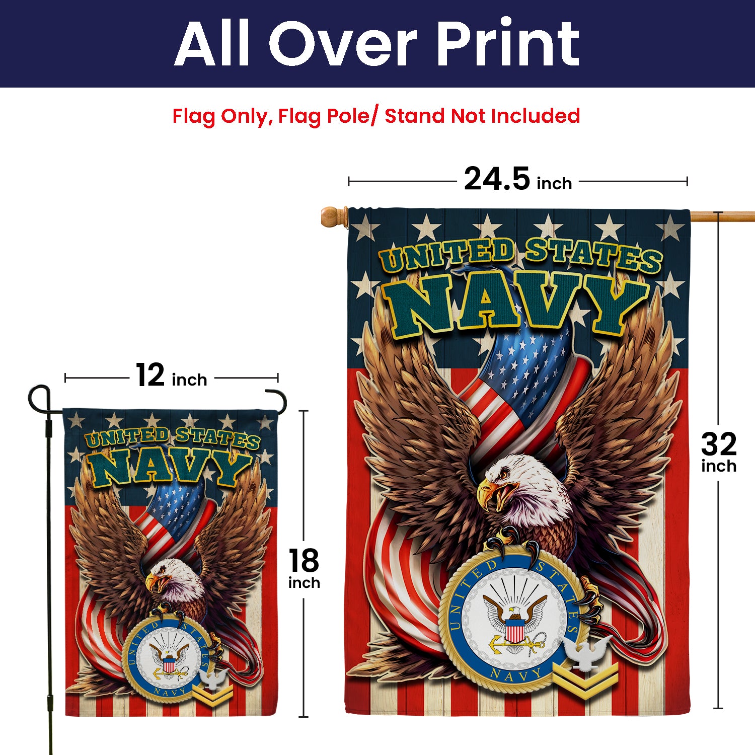 Personalized US Military Logo/Insignia JFLAG04 Garden Flag, House Flag Twin-Side Printing