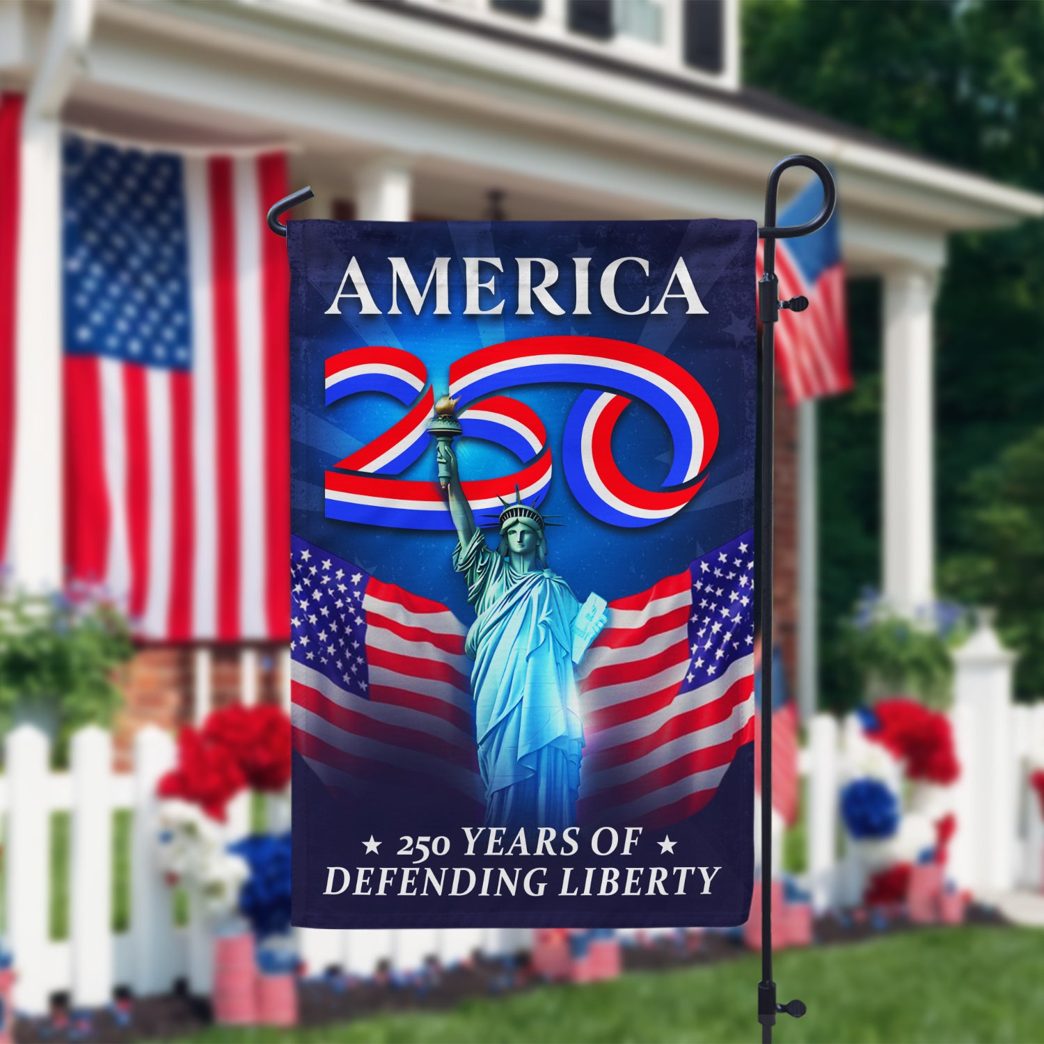 America 250 Year Of Defending Liberty Garden Flag 12''x18'' Twin-Side Printing
