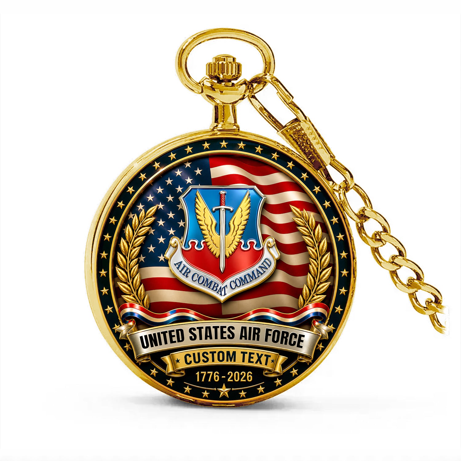 US Air Force 250 Years Service Pocket Watch Gift
