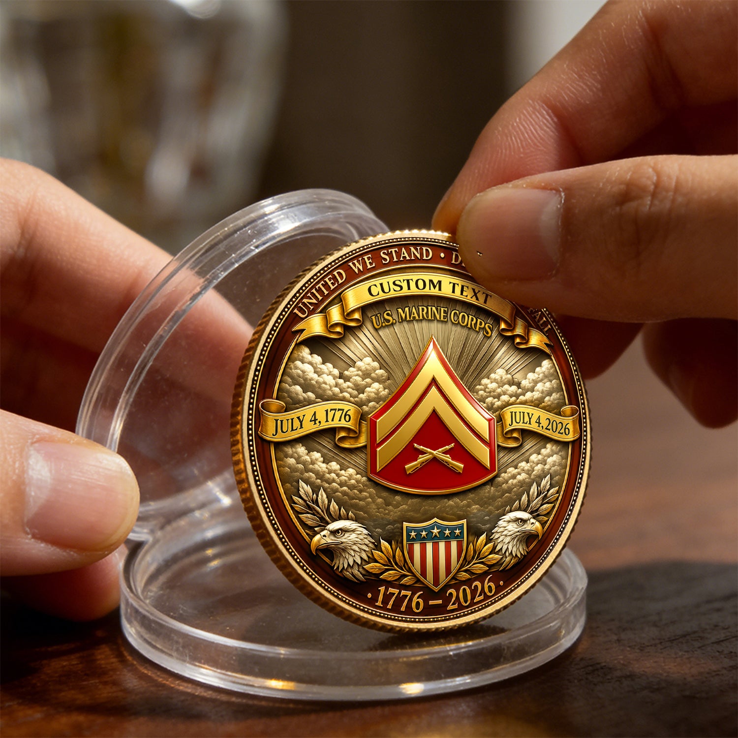 Custom U.S. Marine Corps 250th Anniversary Challenge Coin