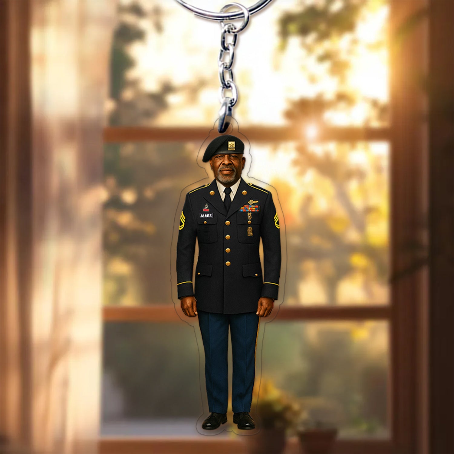 Personalized US Army Custom Figure Acrylic Keychain