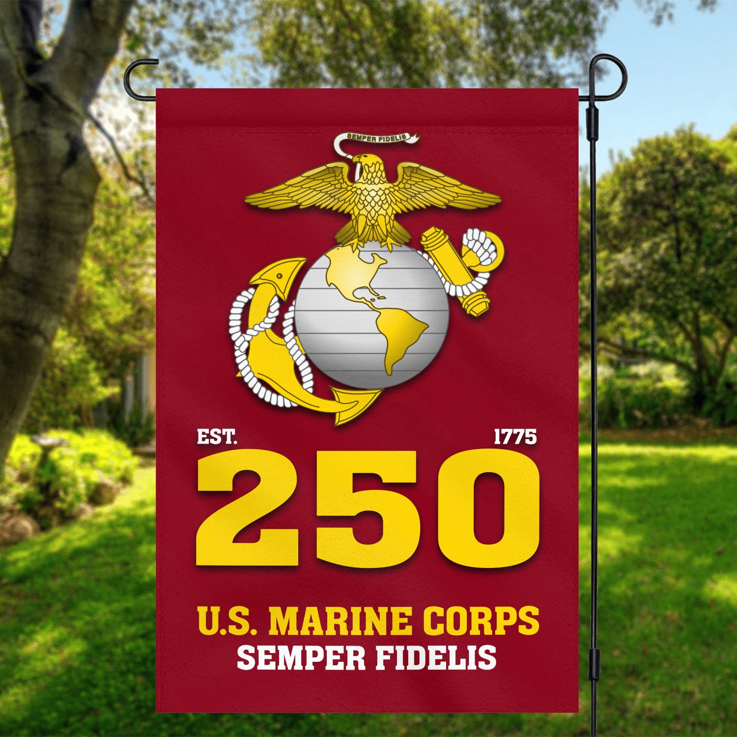 MARlNE Est 1775 Semper Fidelis Garden Flag Twin-Side Printing