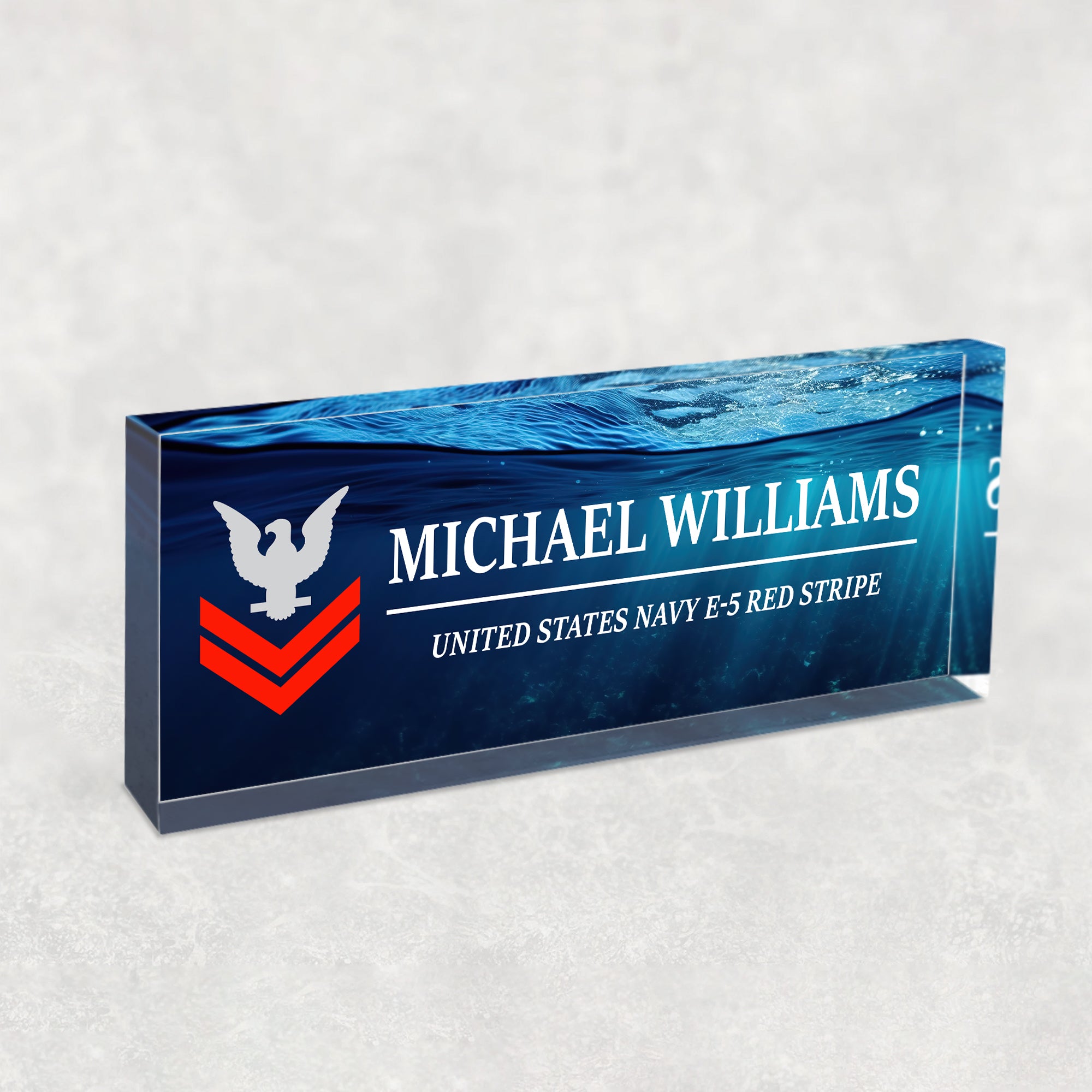US Navy Acrylic Plaque – Personalized Name & Year Gift