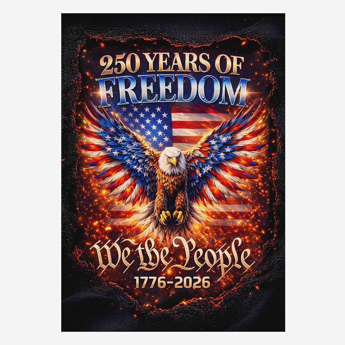 250 Years of Freedom House Flag 1776–2026 We The People USA Banner