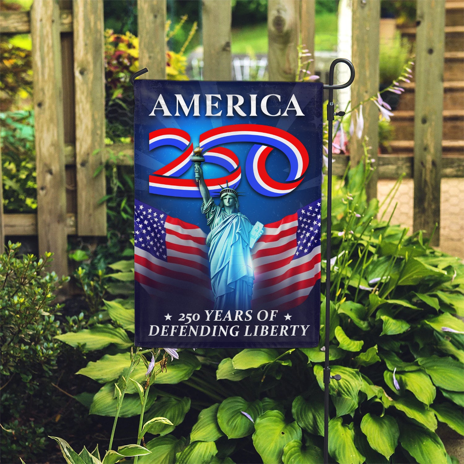 America 250 Year Of Defending Liberty Garden Flag 12''x18'' Twin-Side Printing