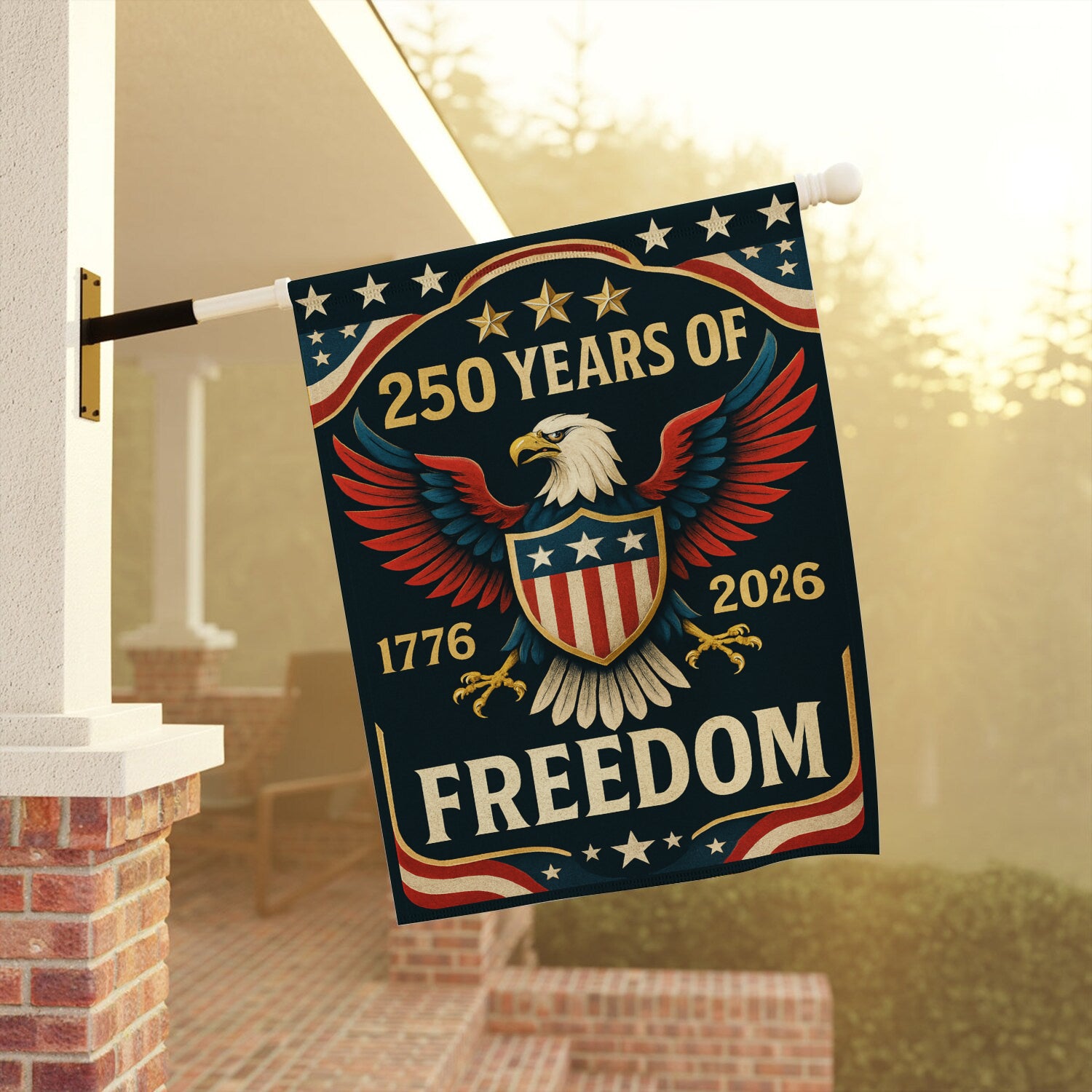 250 Years Of Freedom House Flag 28''x40'' Twin-Side Printing