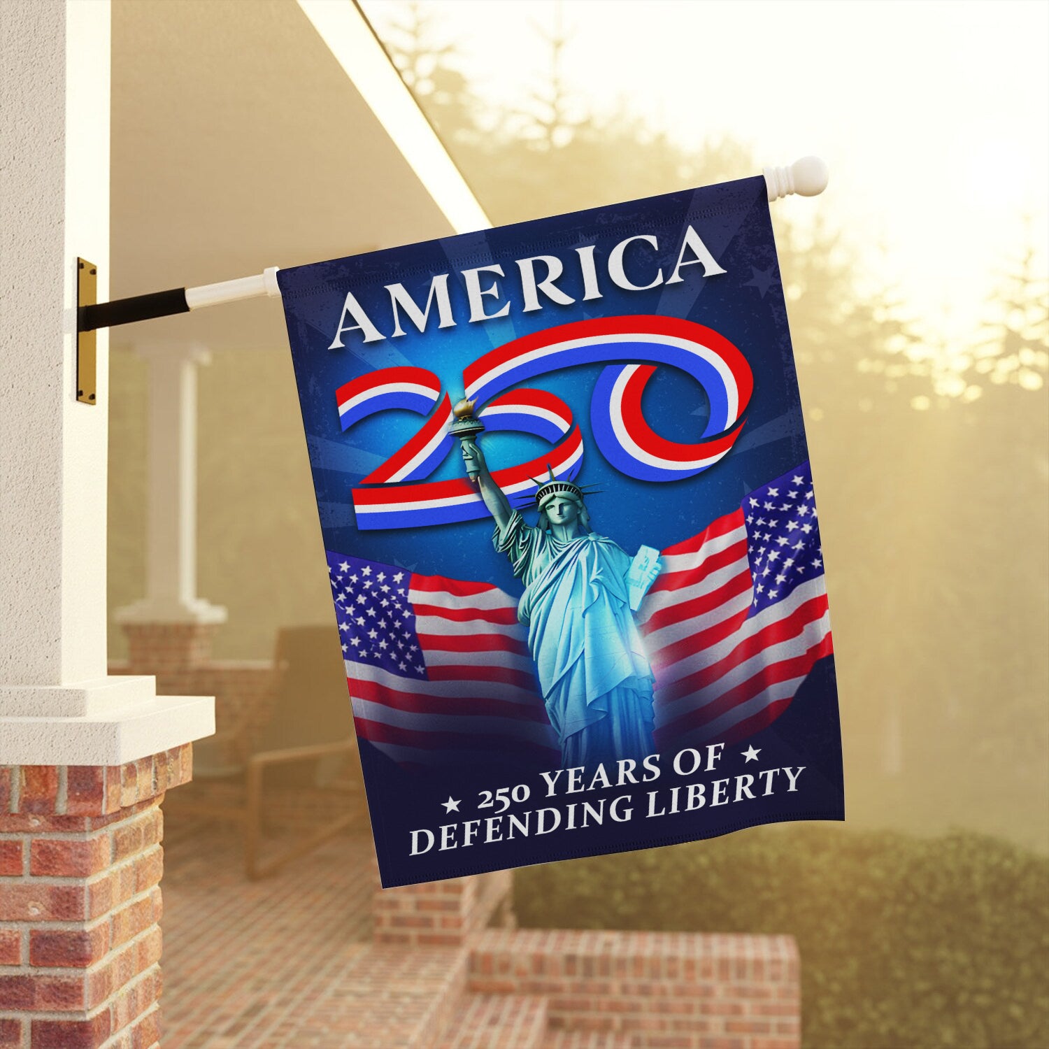 America 250 Year Of Defending Liberty House Flag 28''x40'' Twin-Side Printing