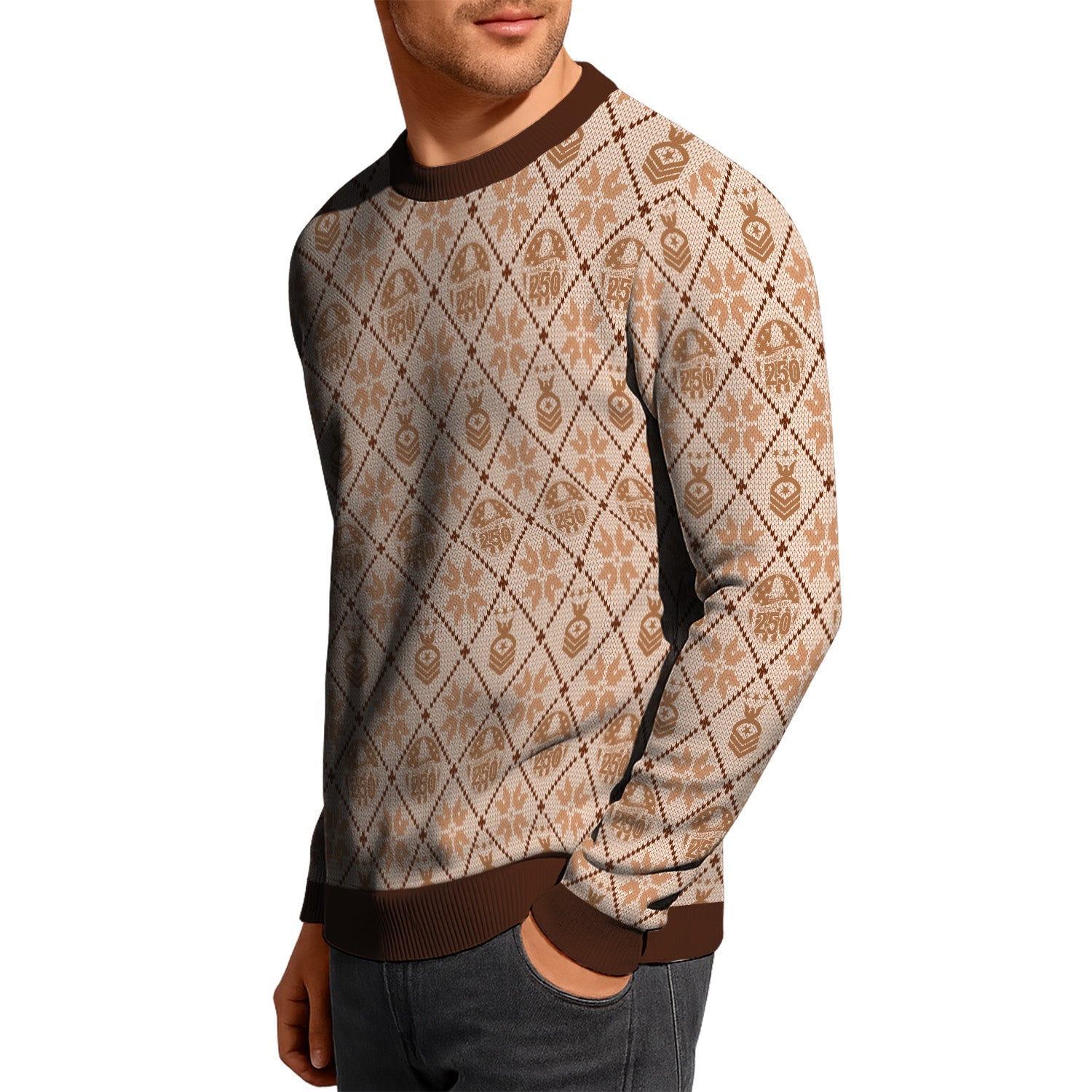 Personalized US Navy Christmas Ugly Sweater TUST07