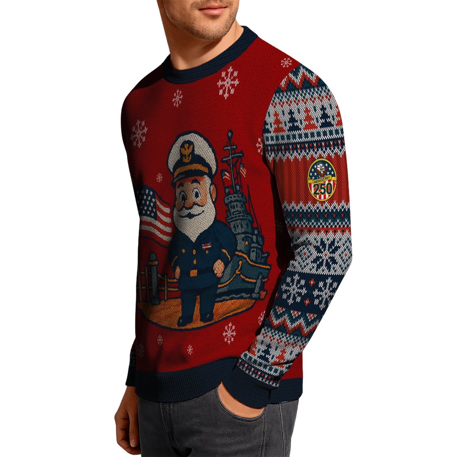 US Navy Christmas Ugly Sweater