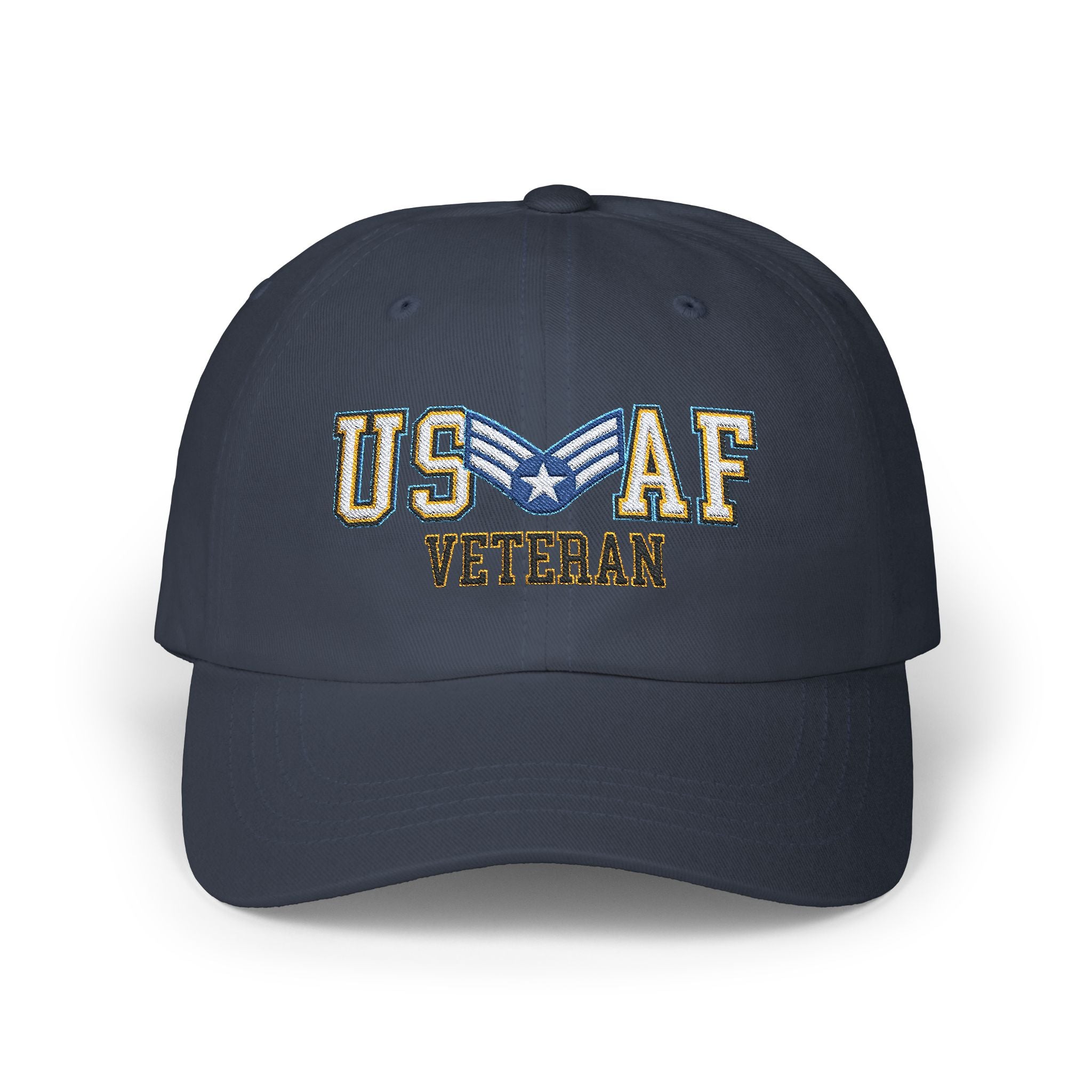 US Air Force E-4 Buck Sergeant Veteran Embroidered Classic Dad Cap