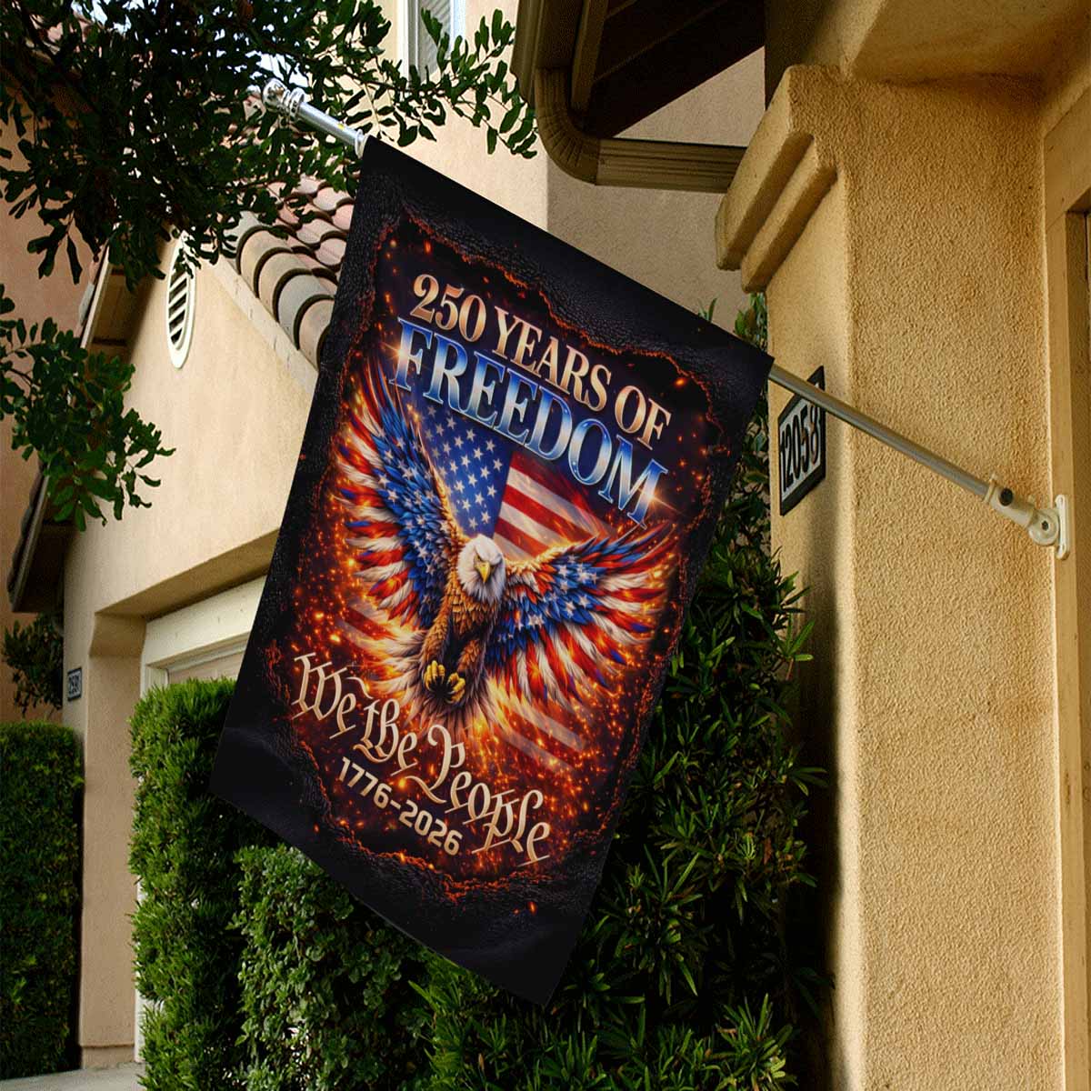 250 Years of Freedom House Flag 1776–2026 We The People USA Banner