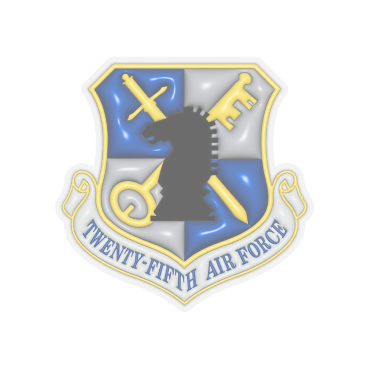 US Air Force Twenty-Fifth Air Force 3D Effect Stickers