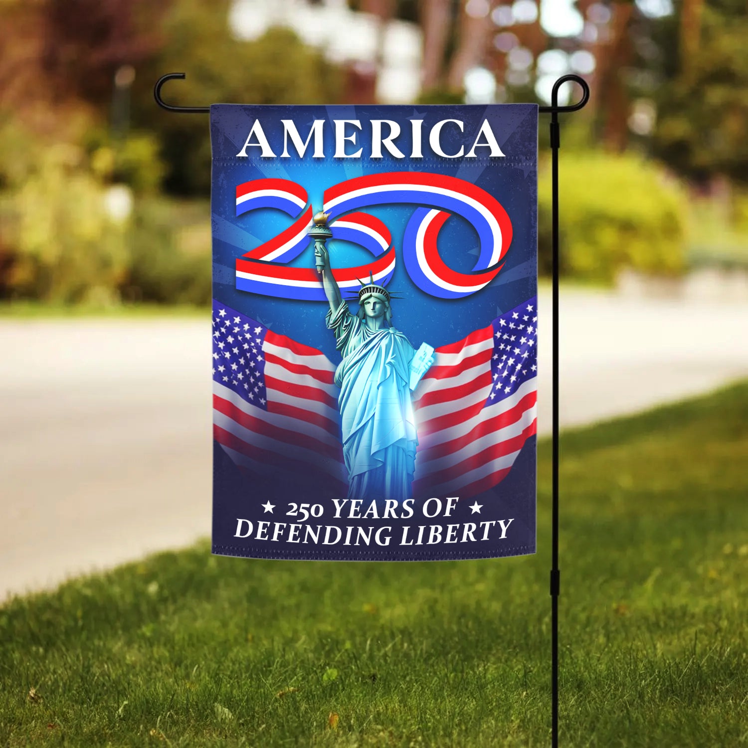 America 250 Year Of Defending Liberty Garden Flag 12''x18'' Twin-Side Printing