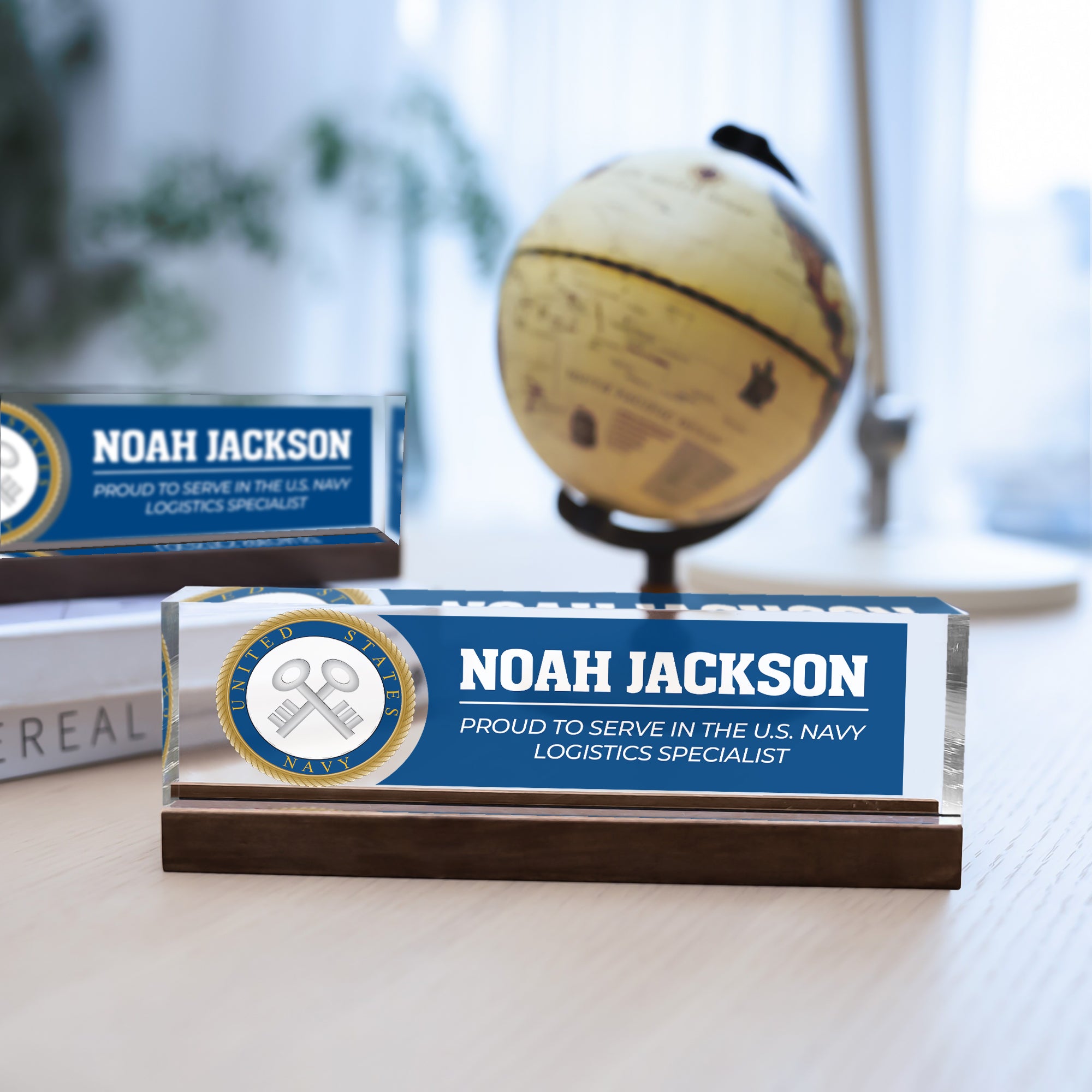 US Navy Custom Acrylic Plaque – Personalized Service Gift