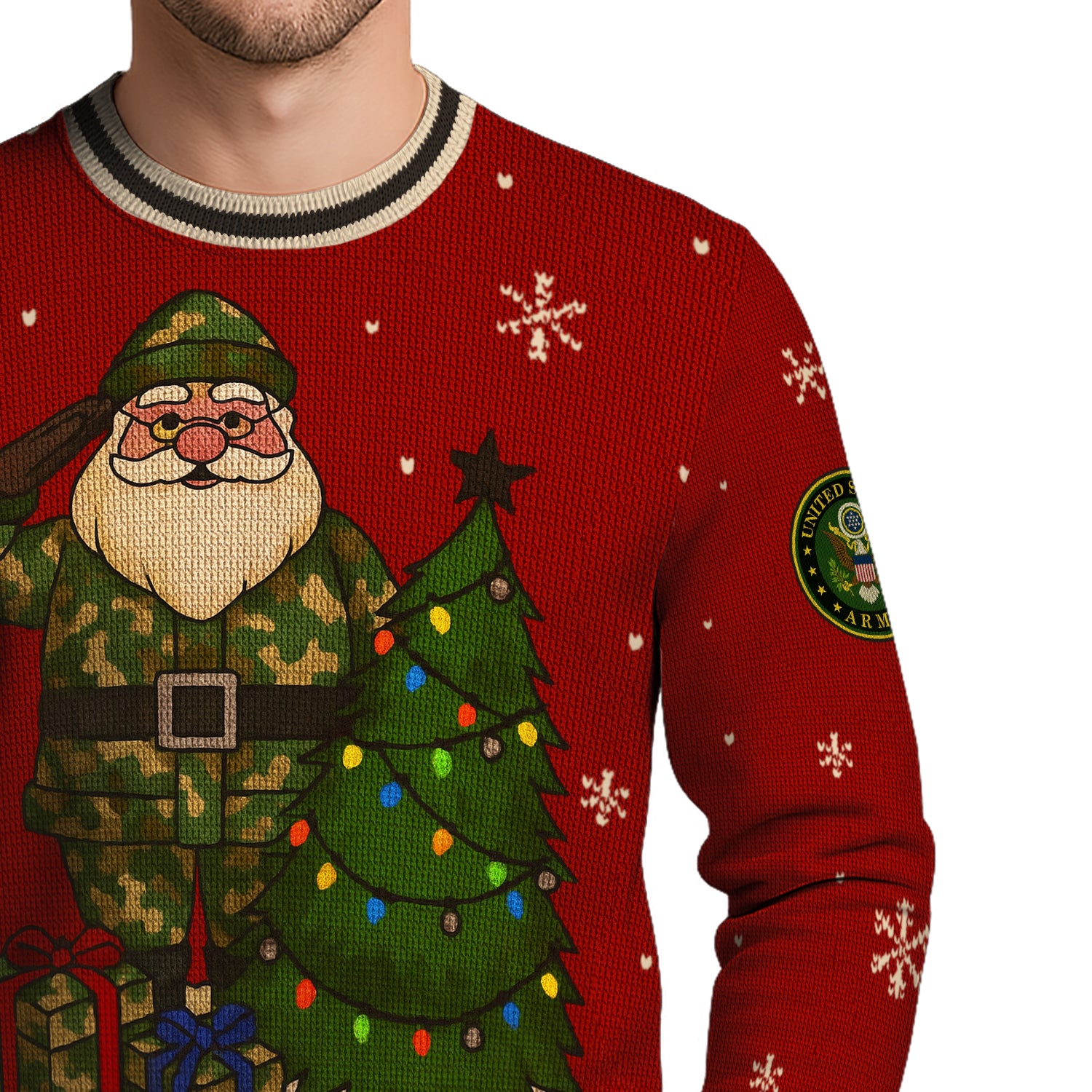 US Army Christmas Tree Christmas Ugly Christmas Sweater