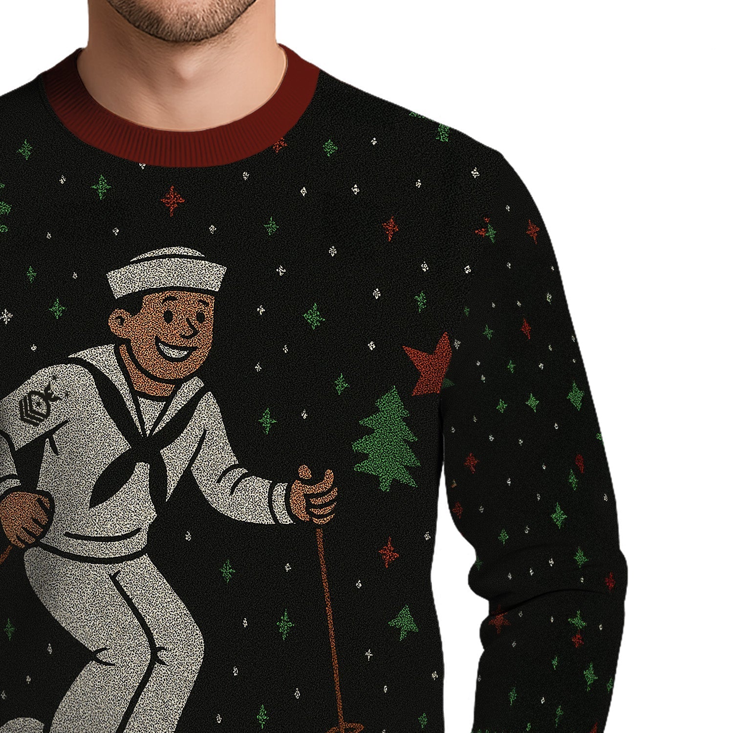 Personalized US Navy Christmas Ugly Sweater TUST14