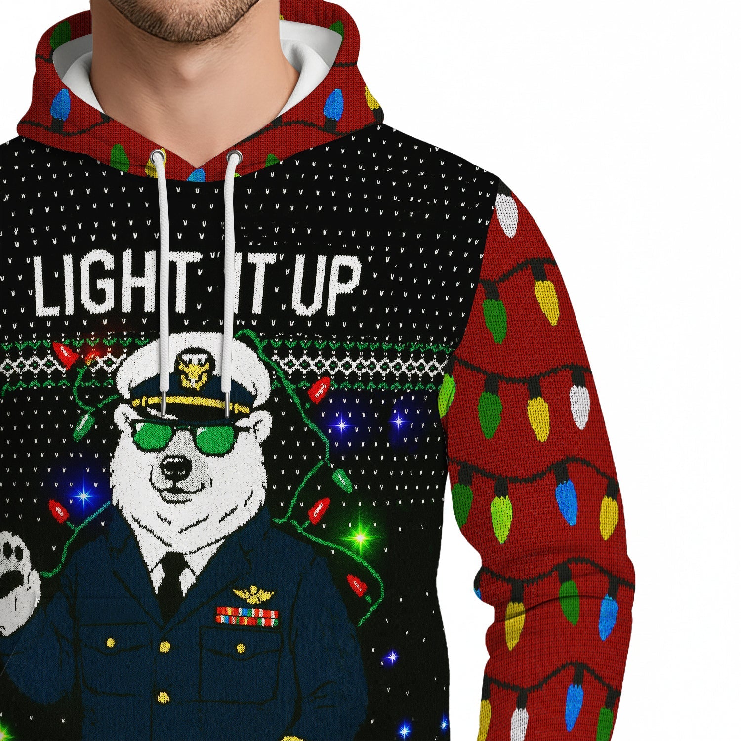 US Navy Light It Up Hoodie 3D All Over Print