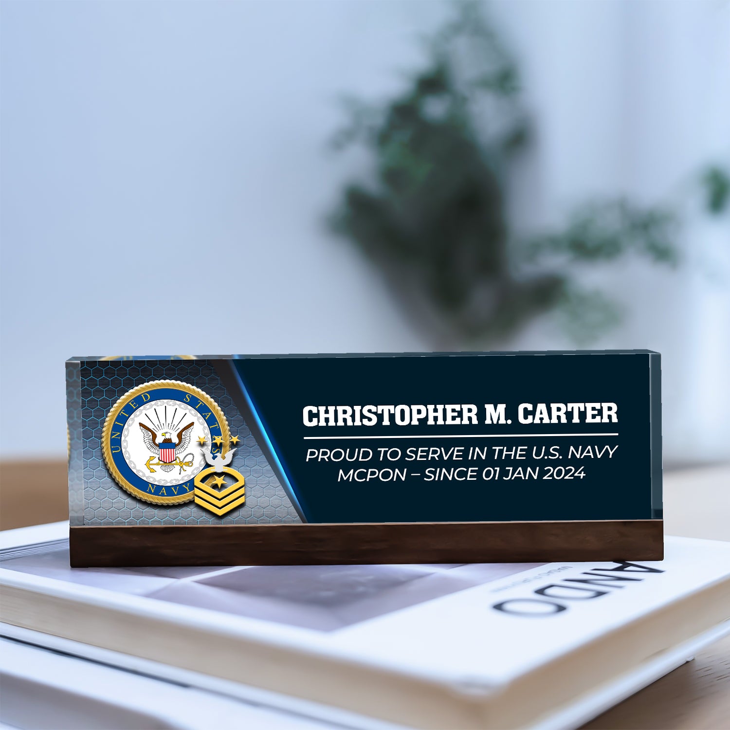 Custom U.S. Navy Special Warfare Acrylic Plaque – Personalized Military Gift