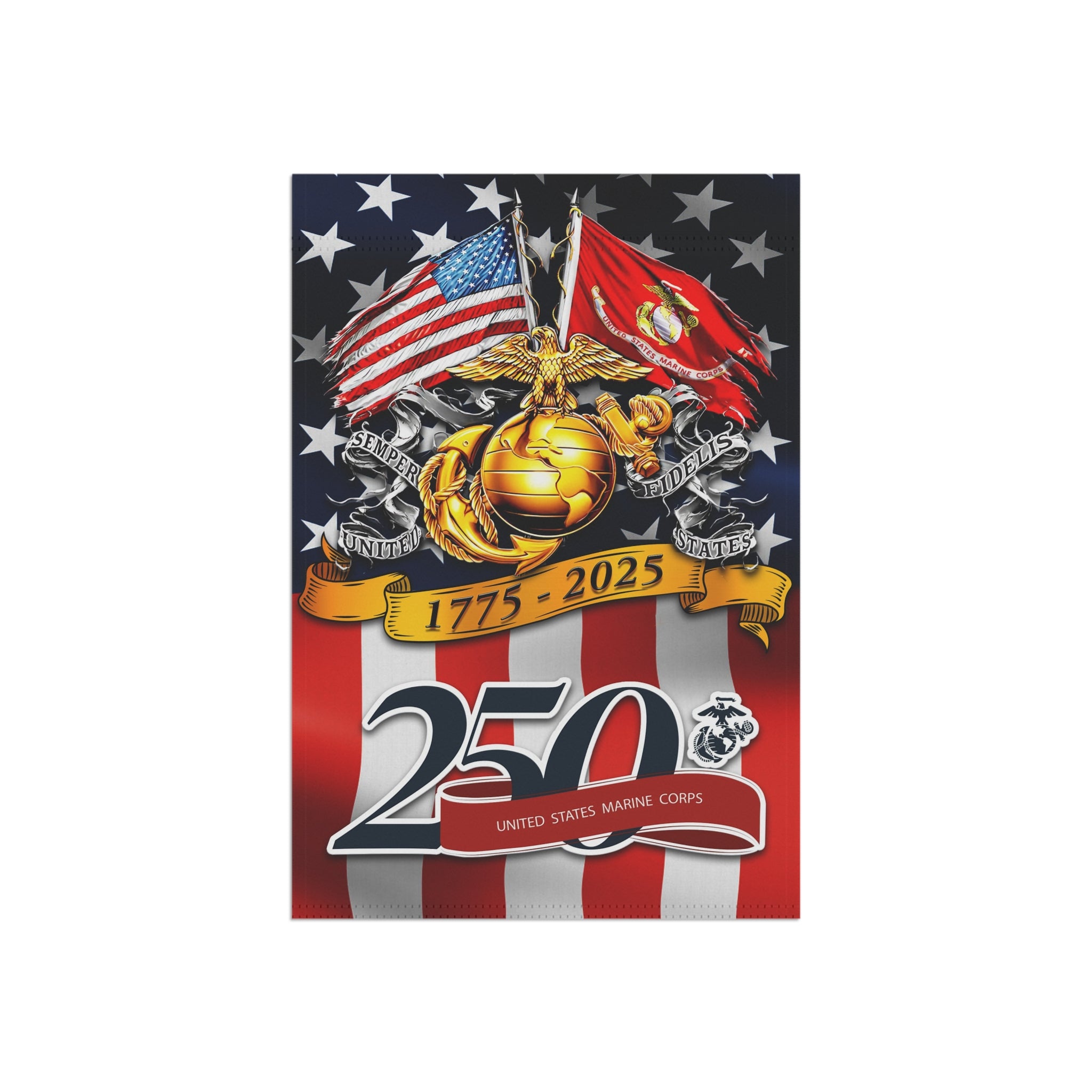 MARlNE 250 Years Of Service Garden Flag Twin-Side Printing