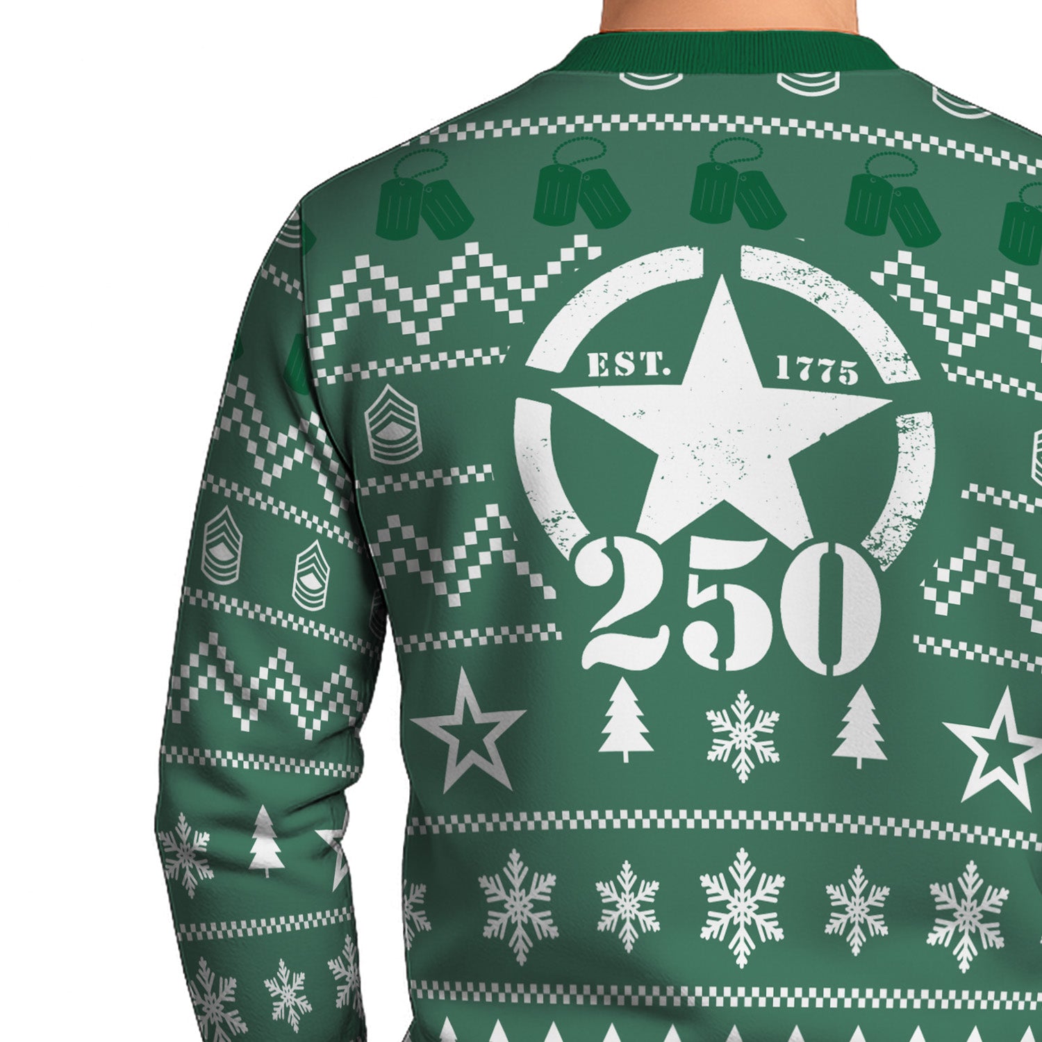 Custom Ranks US Army Ugly Christmas Sweater for Women Men TUST01