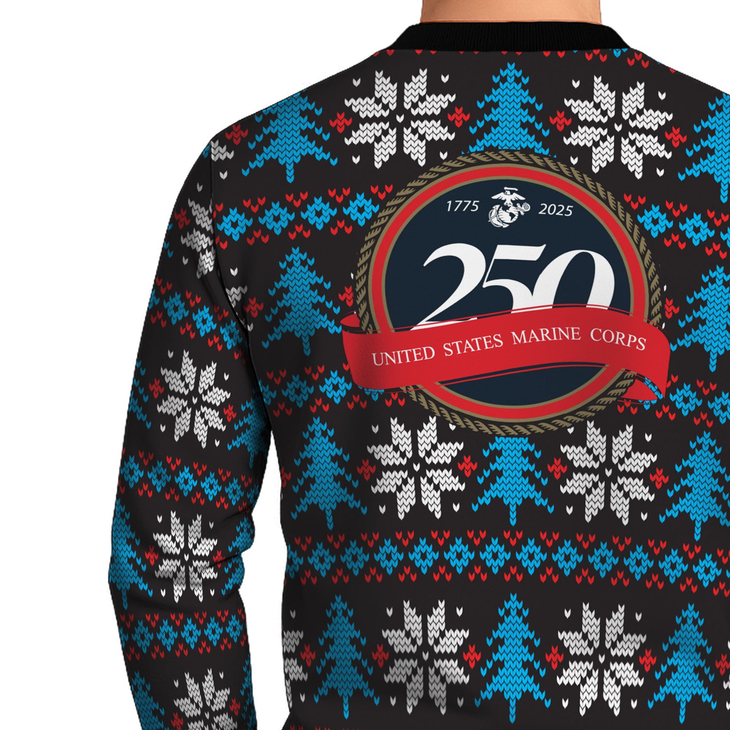 USMC 250th Anniversary Ugly Christmas Sweater for Women Men