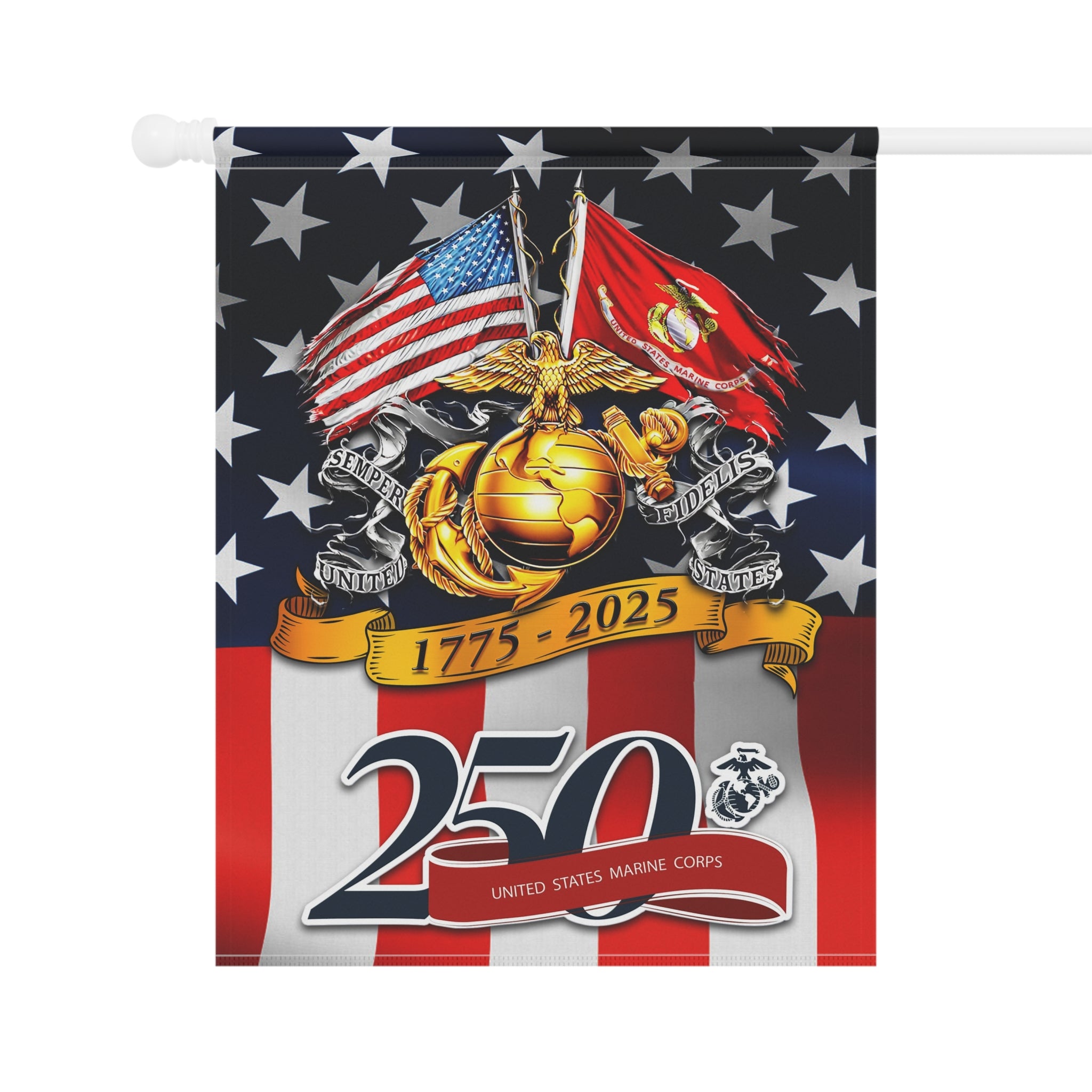 MARlNE 250 Years Of Service Garden Flag Twin-Side Printing