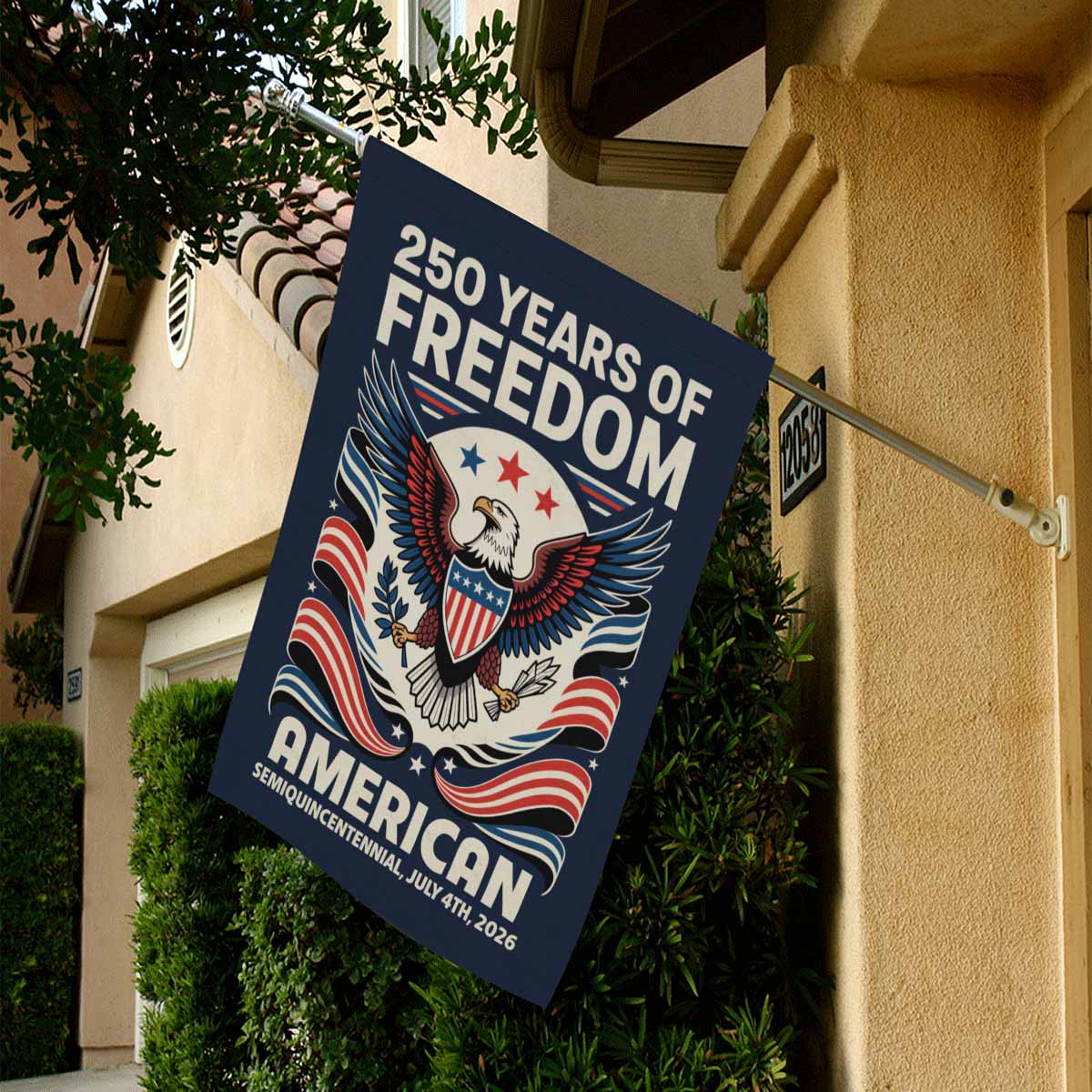 250 Years of Freedom House Flag American 1776–2026 Celebration