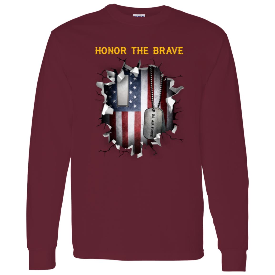 US Air Force O-2 First Lieutenant 1st L O2 Commissioned Officer  - Honor The Brave - Honor The Brave Front Shirt