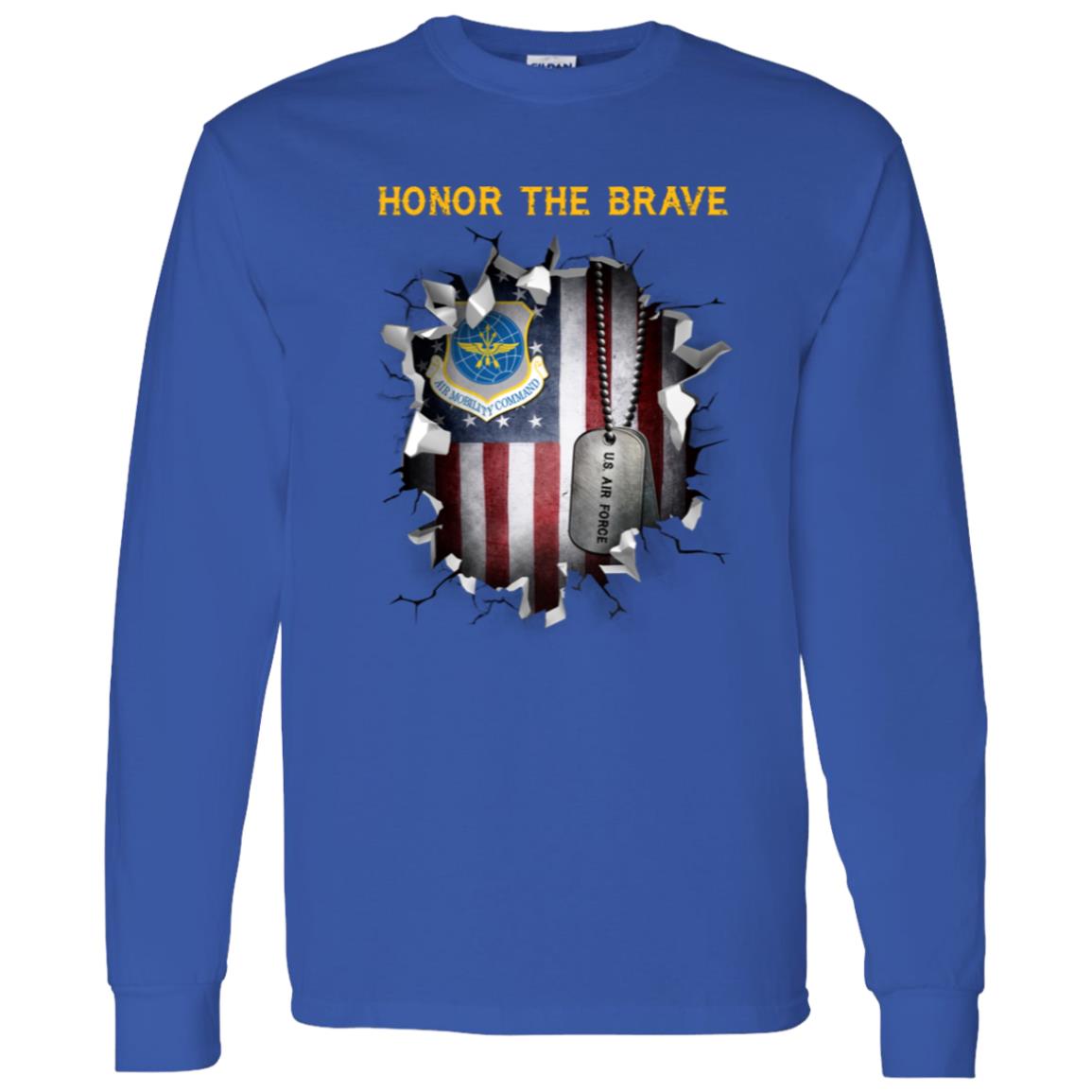 US Air Force Air Mobility Command - Honor The Brave Front Shirt