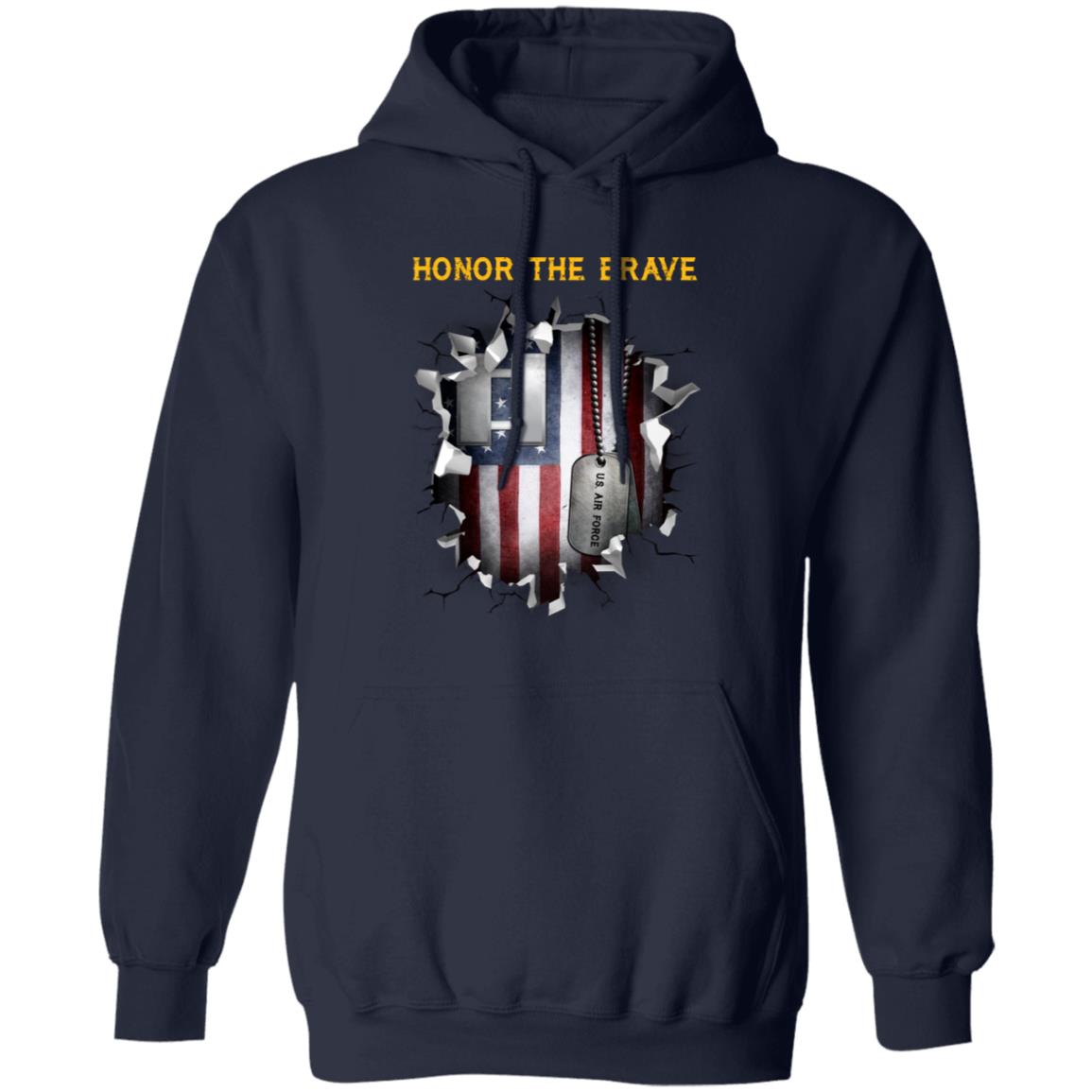 US Air Force O-3 Captain Capt O3 Commissioned Officer  - Honor The Brave - Honor The Brave Front Shirt