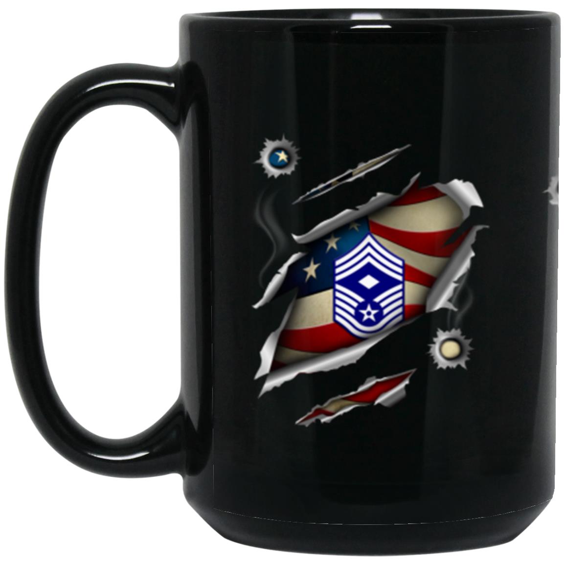 US Air Force E-9 First sergeant E-9 Rank 11oz - 15oz Black Mug