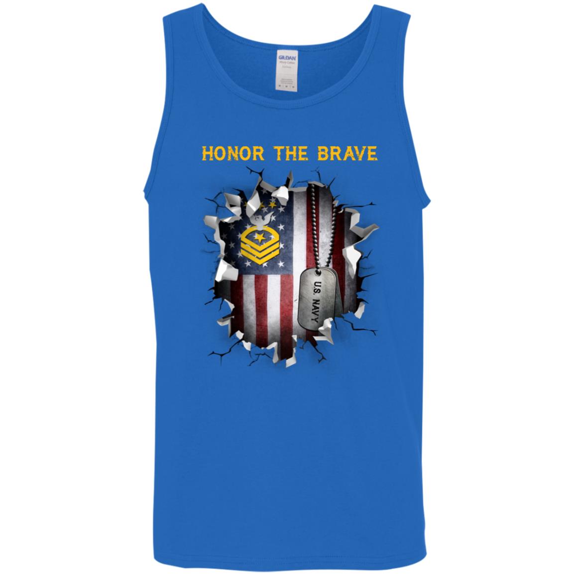 US Navy E-9 Master Chief Petty Officer Of The Navy E9 MCPON Collar Device - Honor The Brave Front Shirt