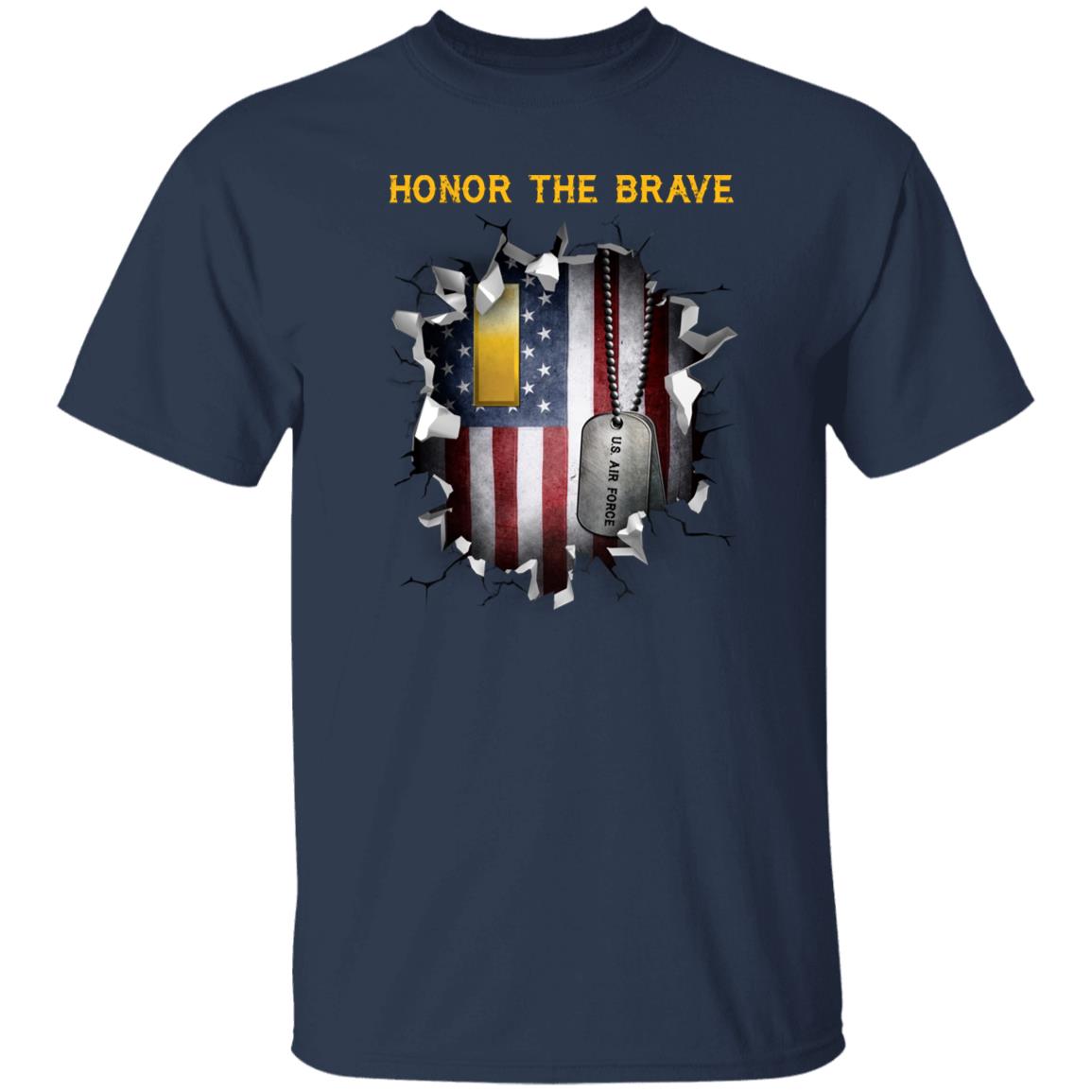 US Air Force O-1 Second Lieutenant 2d Lt O1 Commissioned Officer  - Honor The Brave - Honor The Brave Front Shirt